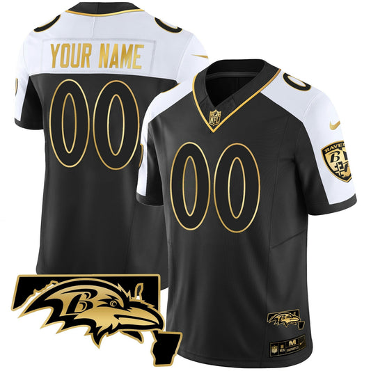 Camisa NFL Maryland Patch Vapor Dourada Jersey