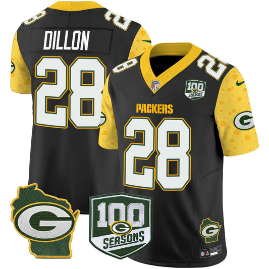 Camisa NFL Men’s 100th Season & Home Patch Cheese Vapor Limited Jersey