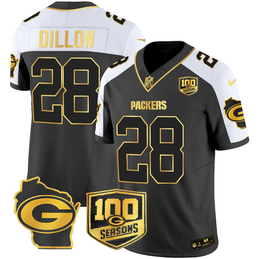 Camisa NFL Men’s 100th Season & Home Patch Dourada Vapor Limited Jersey