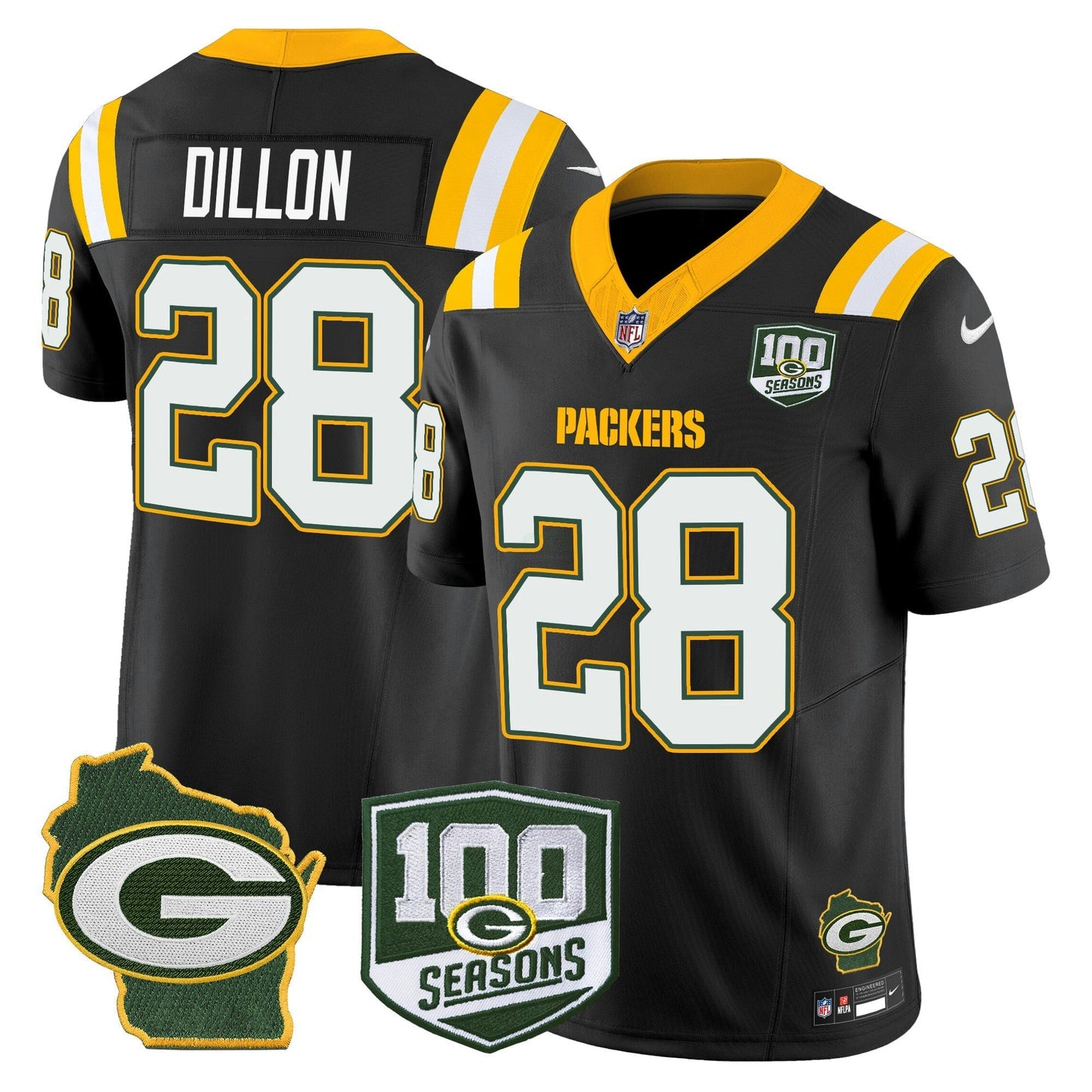 Camisa NFL Men’s 100th Season & Home Patch Vapor Limited Jersey