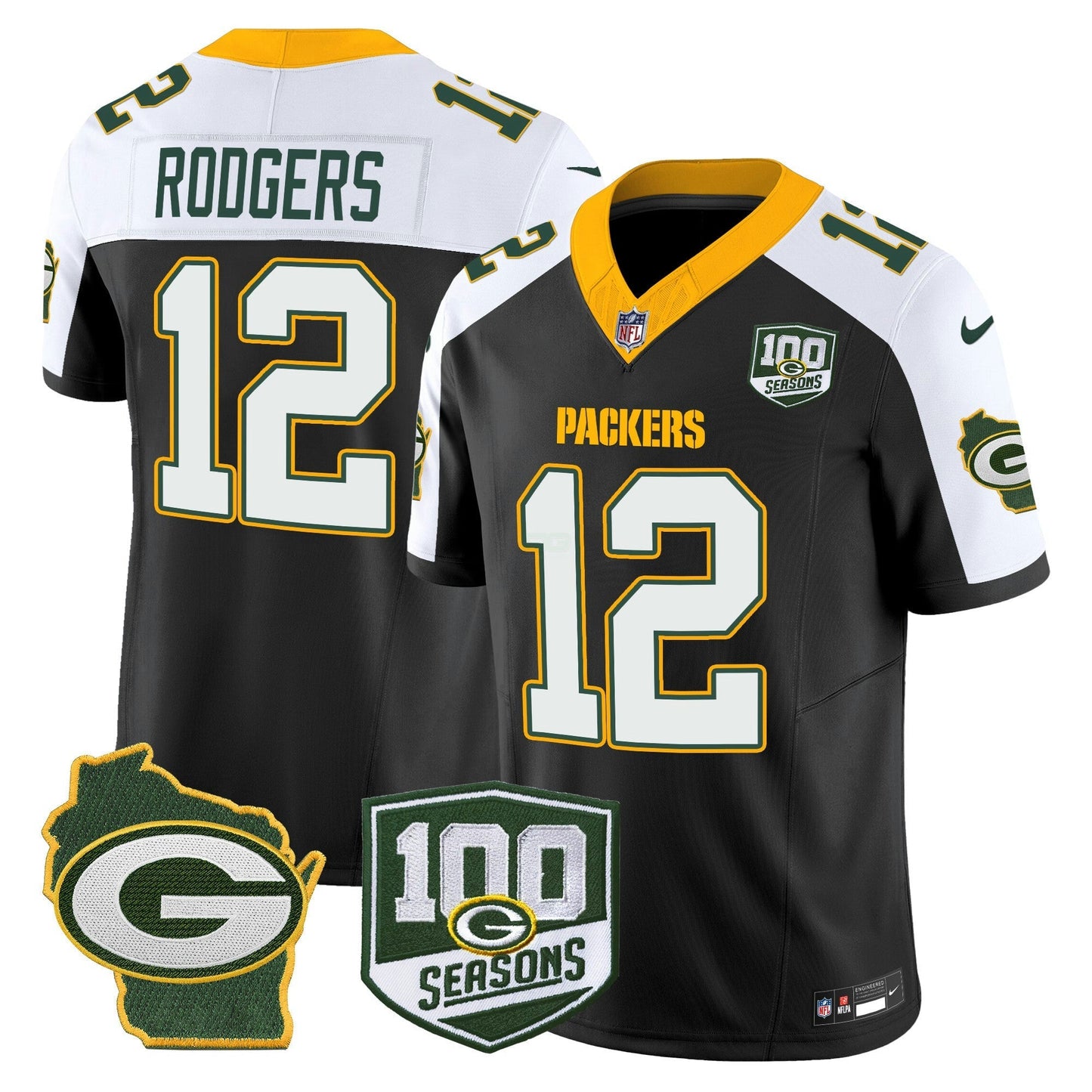 Camisa NFL Men’s 100th Season & Home Patch Vapor Limited Jersey