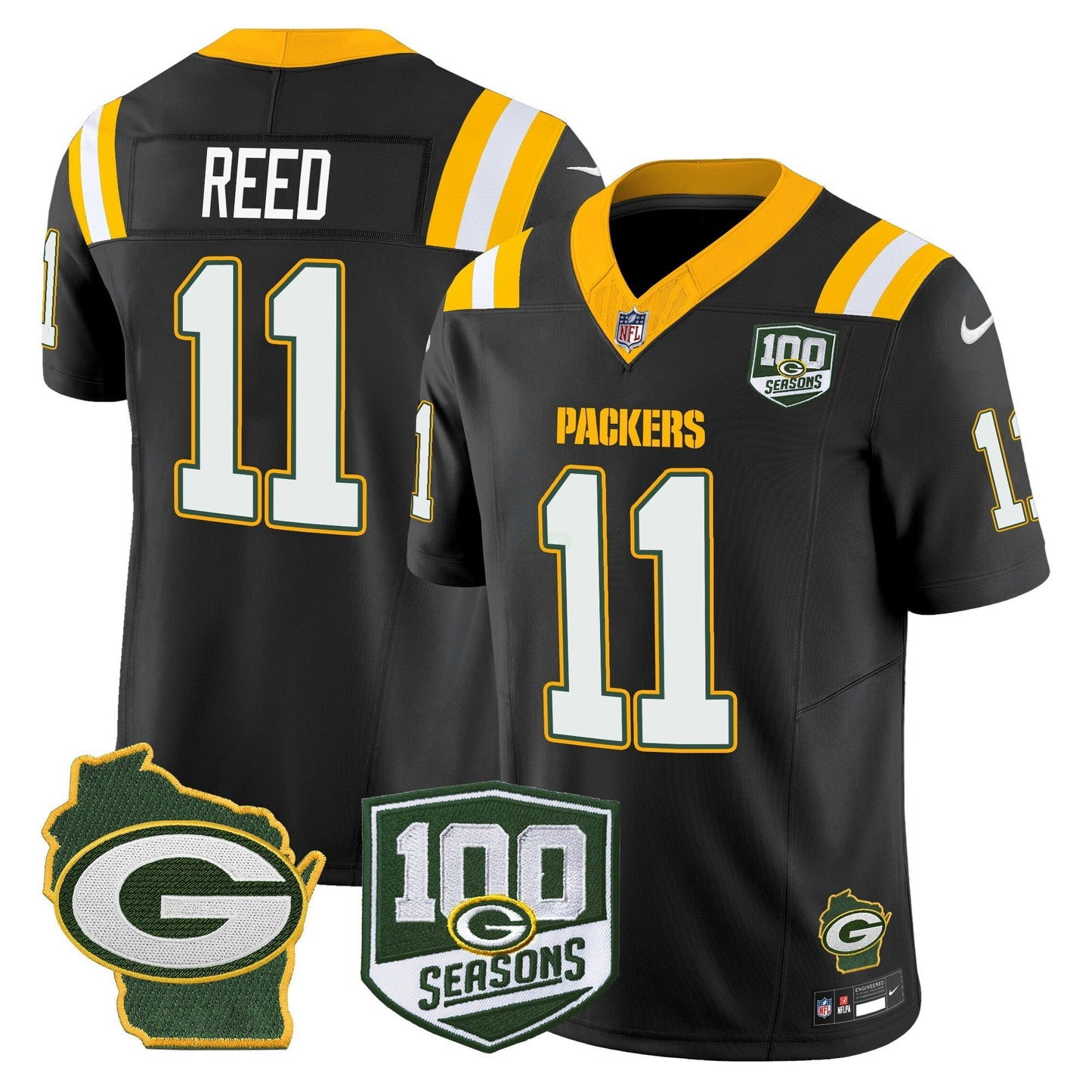 Camisa NFL Men’s 100th Season & Home Patch Vapor Limited Jersey
