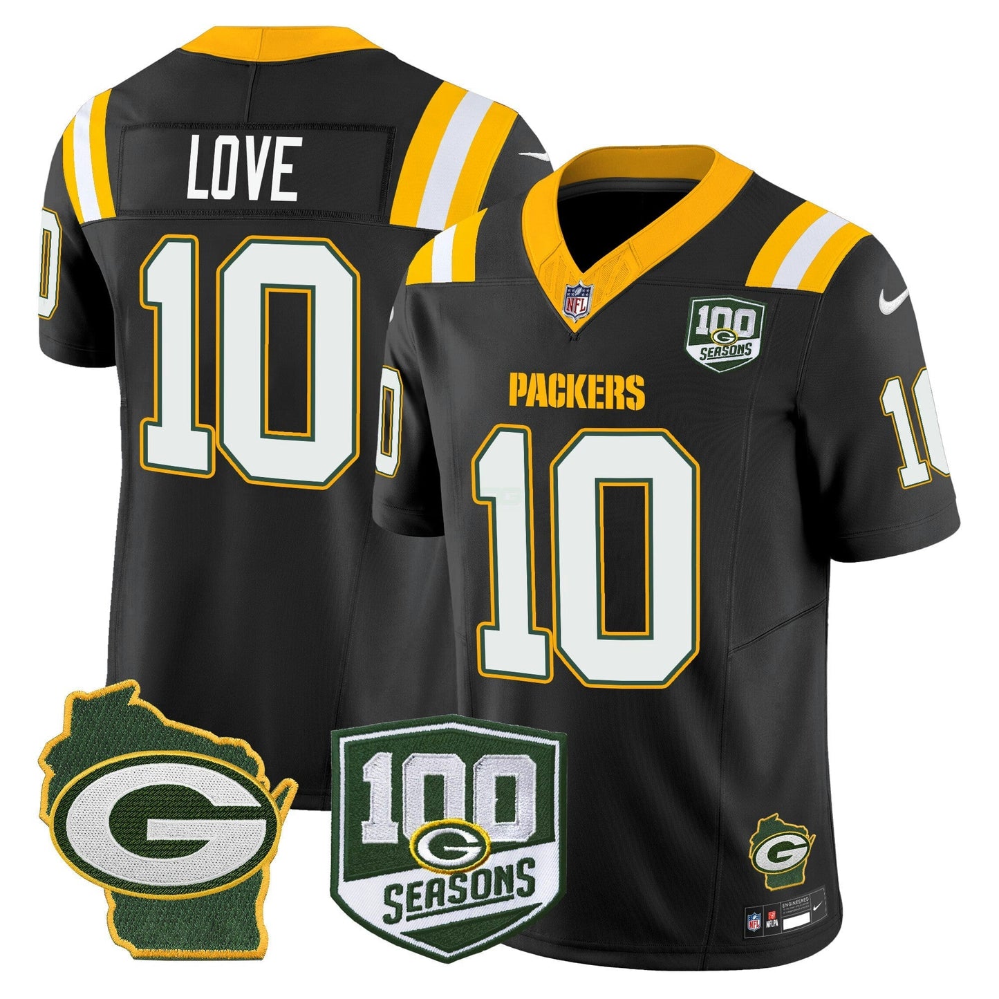 Camisa NFL Men’s 100th Season & Home Patch Vapor Limited Jersey