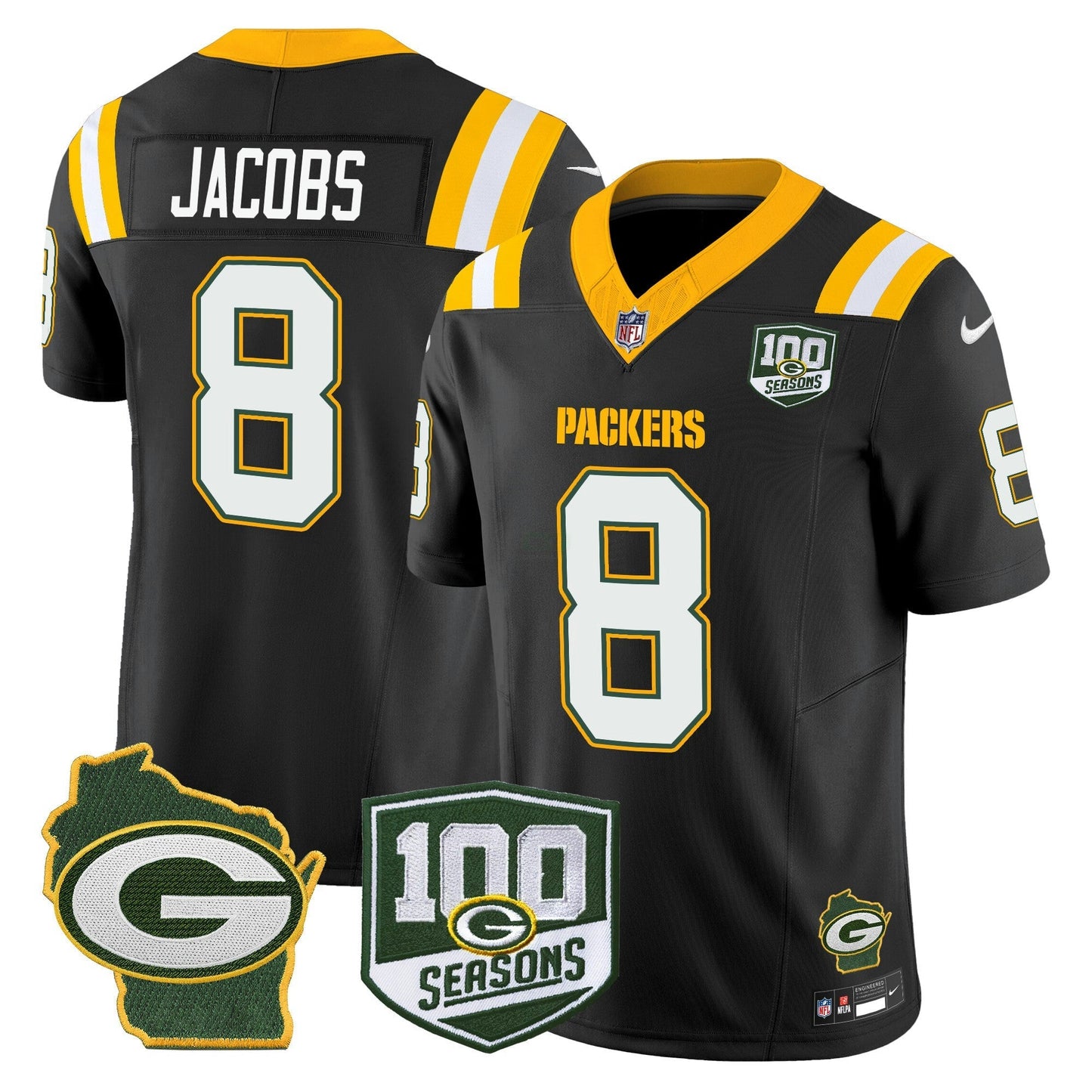 Camisa NFL Men’s 100th Season & Home Patch Vapor Limited Jersey