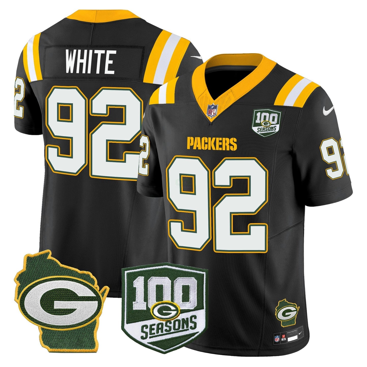 Camisa NFL Men’s 100th Season & Home Patch Vapor Limited Jersey