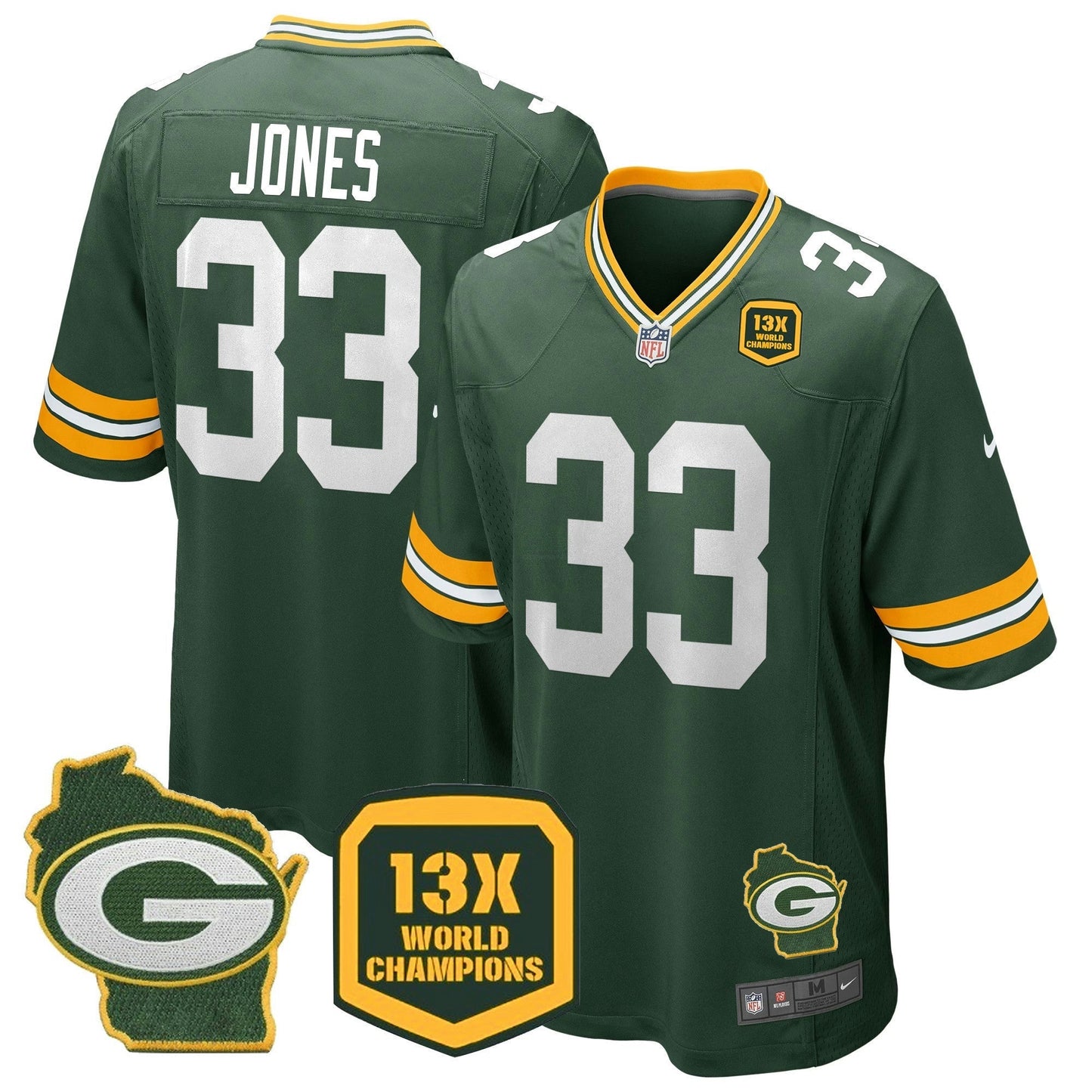 Camisa NFL Men’s 13 Time World Champions & Home Patch Game Jersey