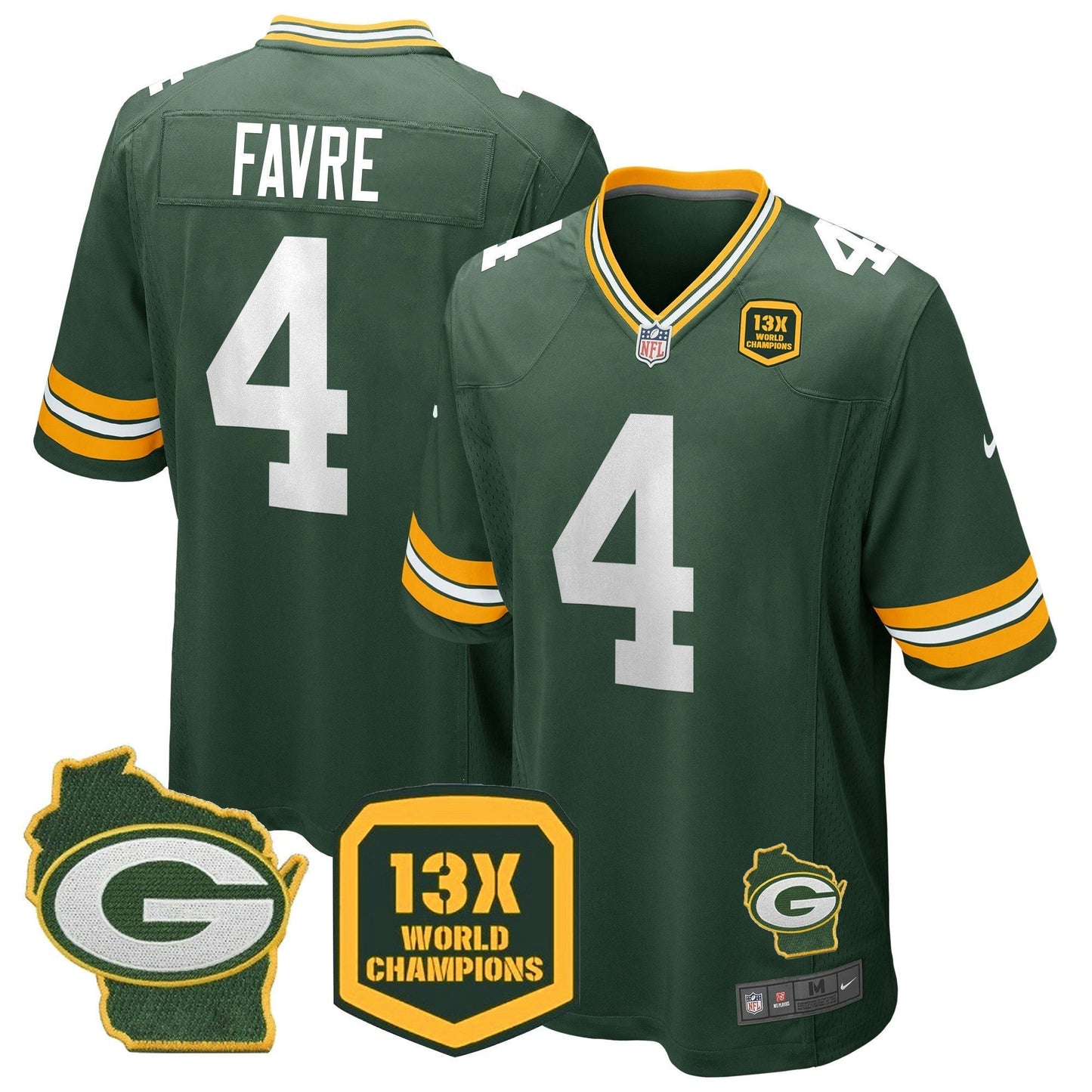 Camisa NFL Men’s 13 Time World Champions & Home Patch Game Jersey