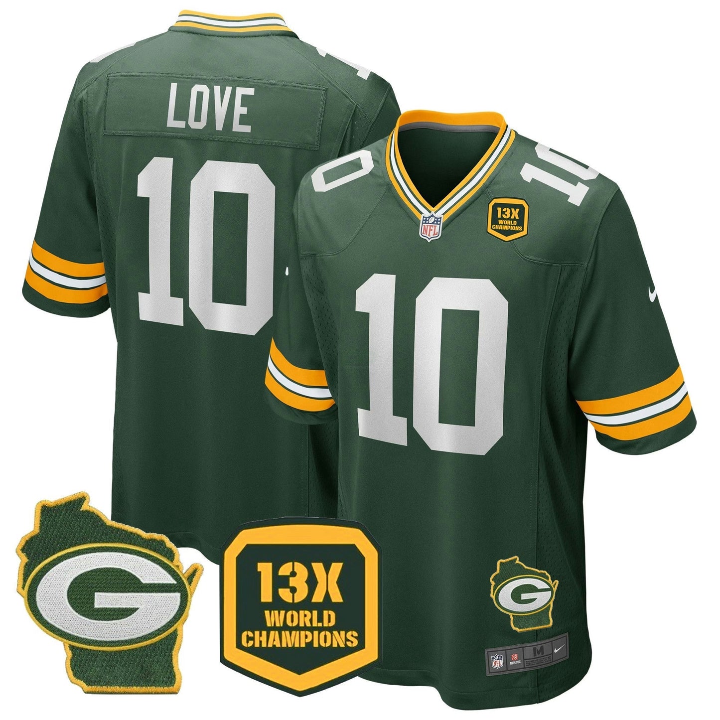 Camisa NFL Men’s 13 Time World Champions & Home Patch Game Jersey