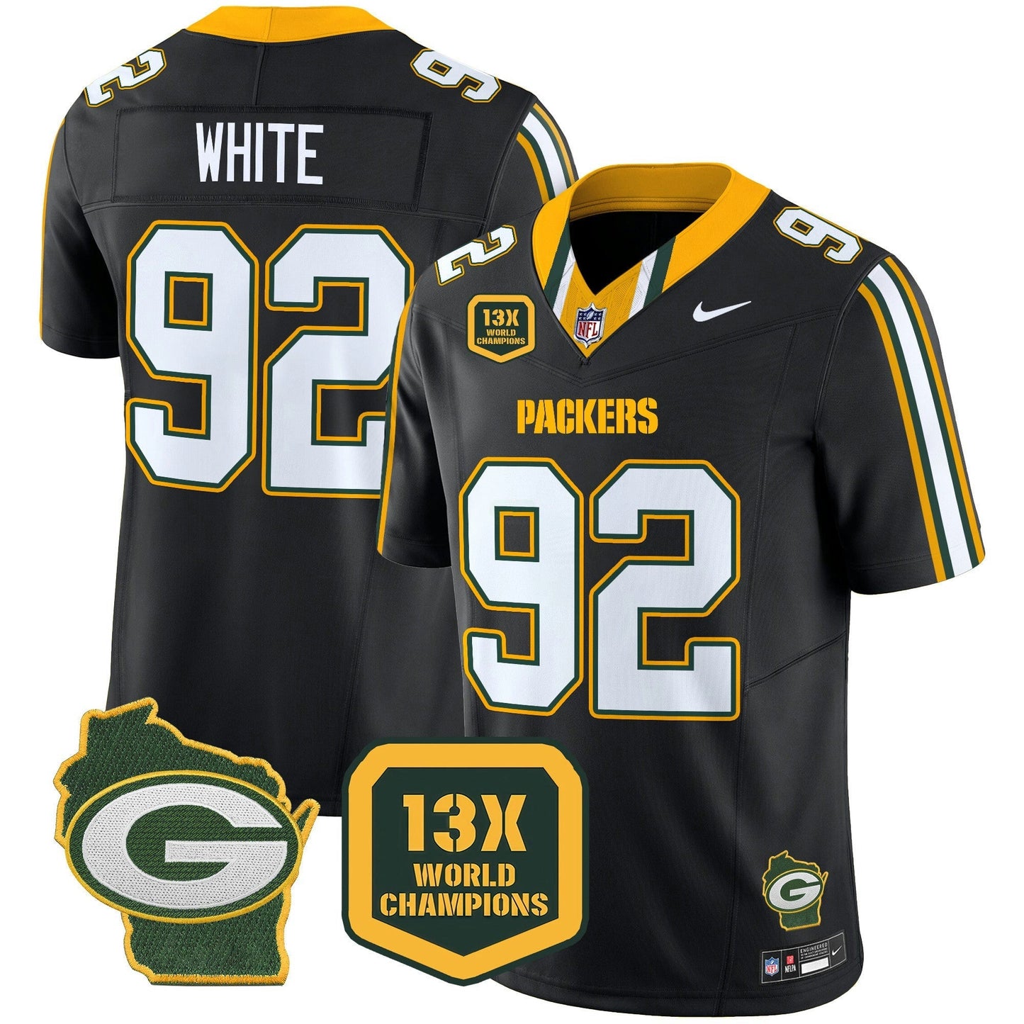 Camisa NFL Men’s 13 Time World Champions & Home Patch Vapor Limited Jersey