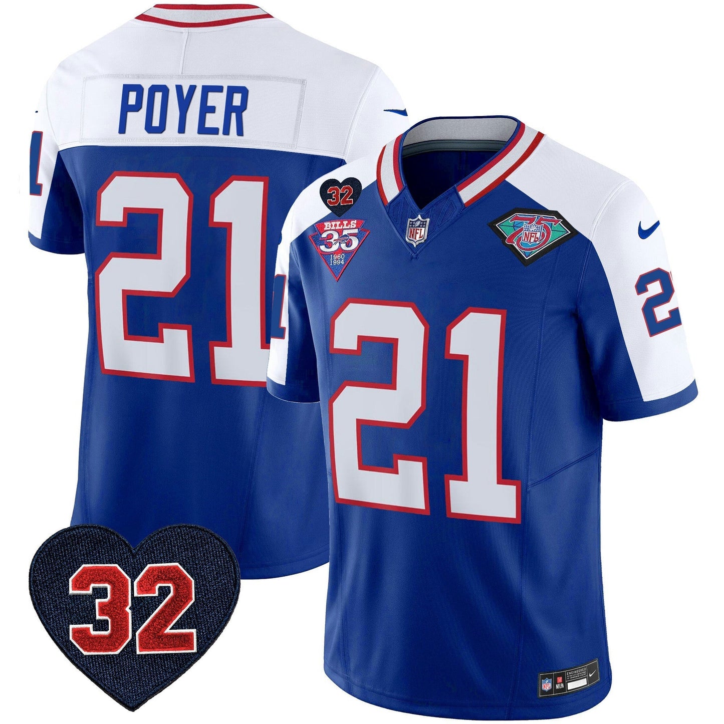 Camisa NFL Men’s 1994 Throwback O.J. Simpson Patch Vapor Limited Jersey