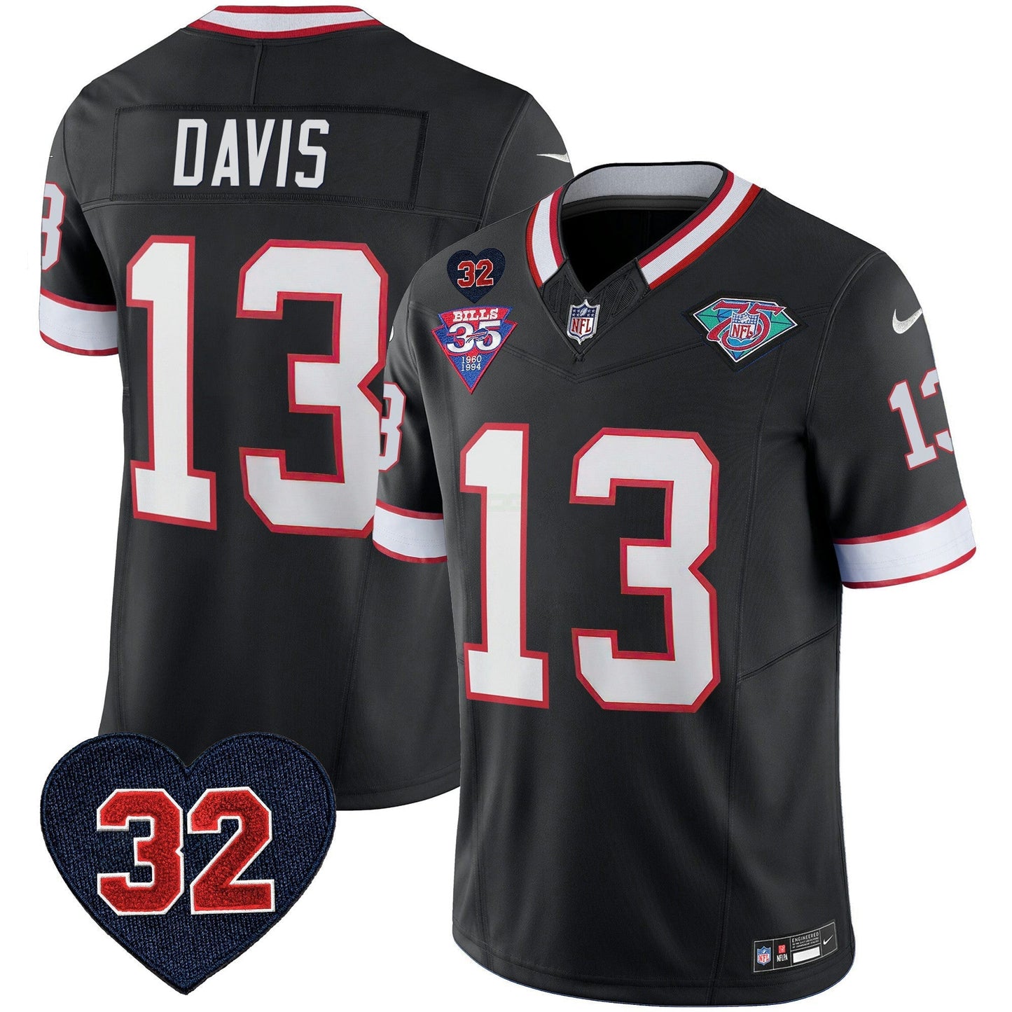 Camisa NFL Men’s 1994 Throwback O.J. Simpson Patch Vapor Limited Jersey