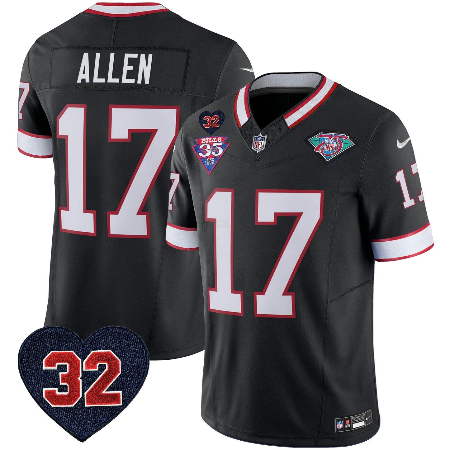 Camisa NFL Men’s 1994 Throwback O.J. Simpson Patch Vapor Limited Jersey