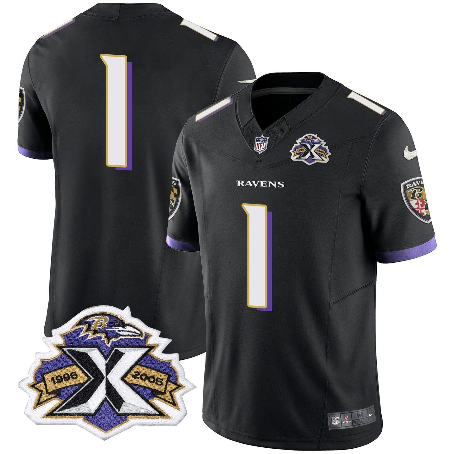 Camisa NFL Men’s 2005 Throwback Preta Vapor Limited Jersey