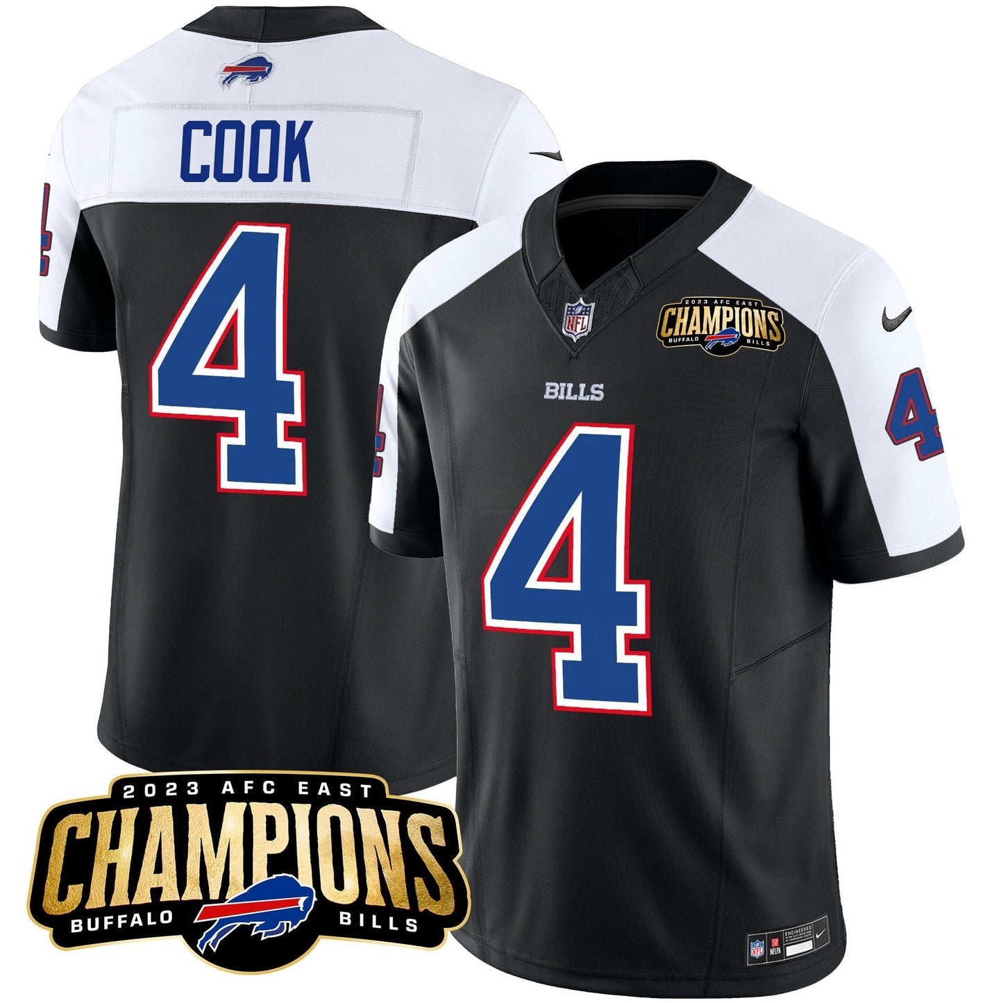 Camisa NFL Men’s 2023 AFC East Champions Patch Vapor Jersey