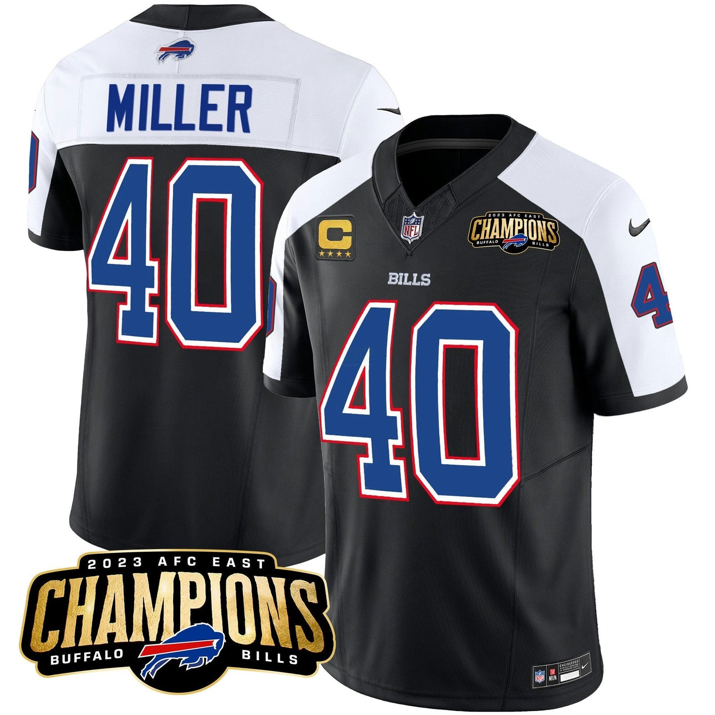 Camisa NFL Men’s 2023 AFC East Champions Patch Vapor Jersey