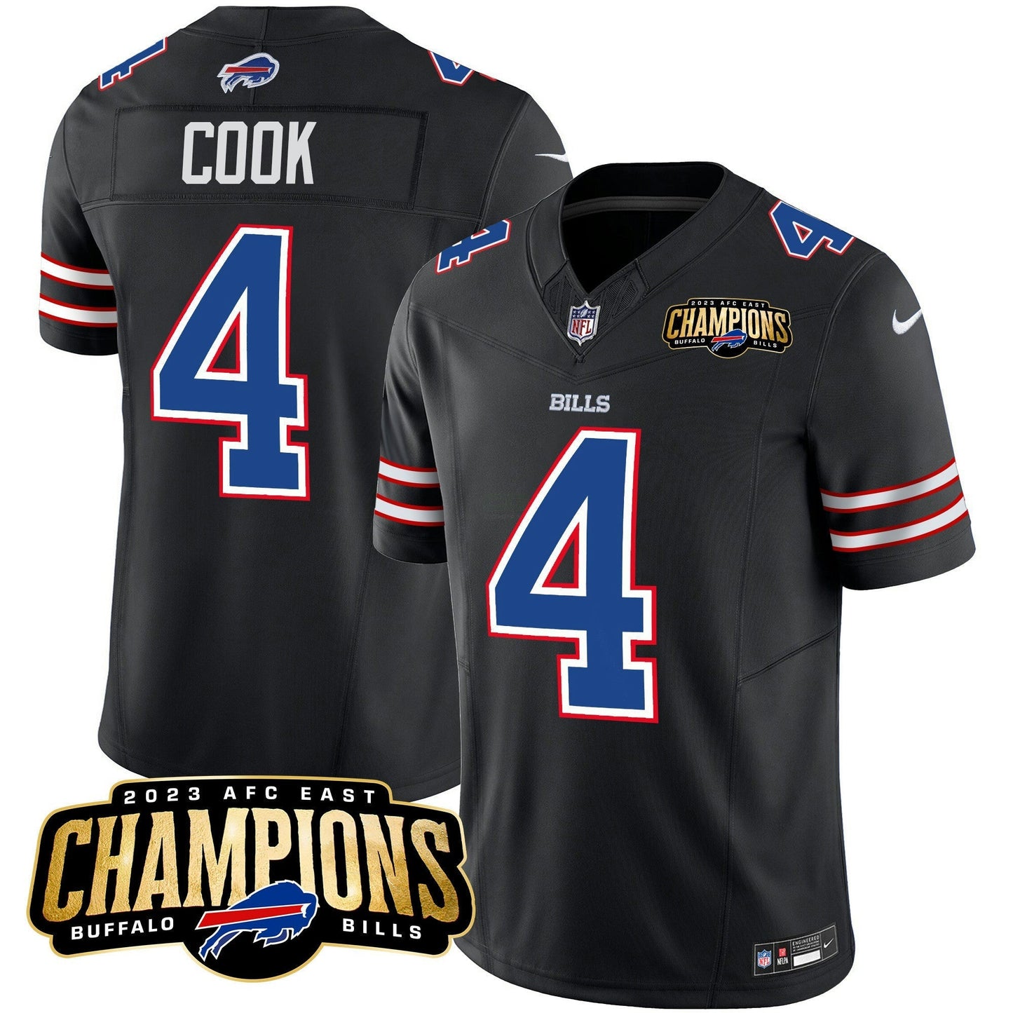 Camisa NFL Men’s 2023 AFC East Champions Patch Vapor Jersey