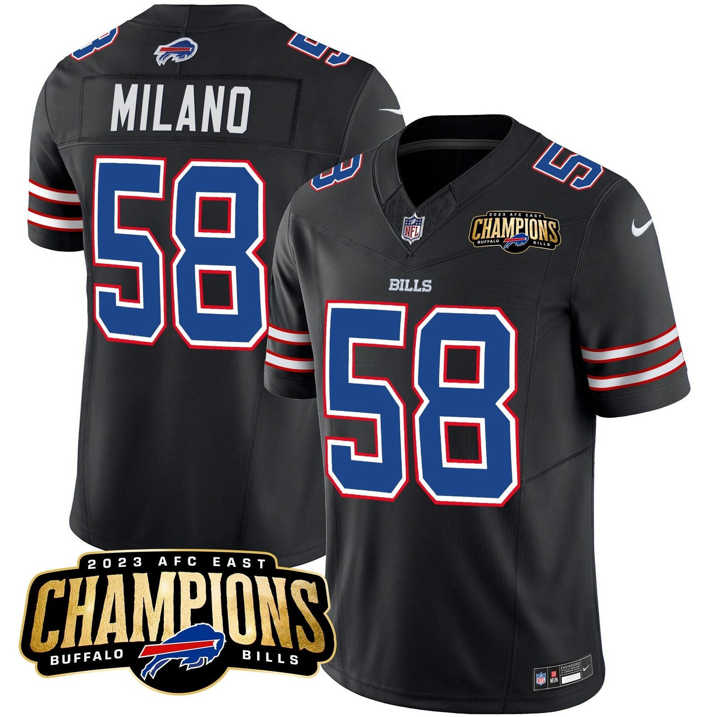 Camisa NFL Men’s 2023 AFC East Champions Patch Vapor Jersey