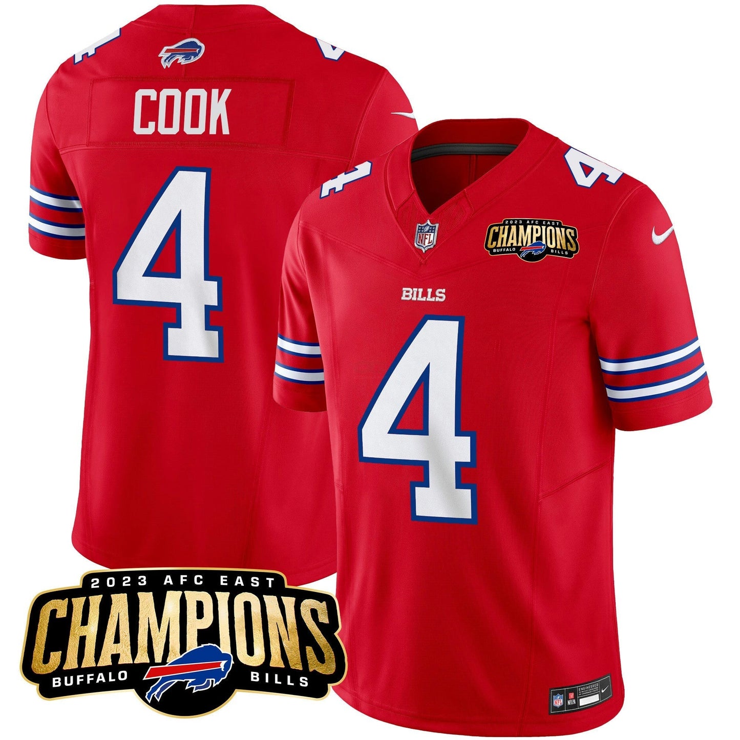 Camisa NFL Men’s 2023 AFC East Champions Patch Vapor Jersey