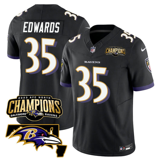 Camisa NFL Men’s 2023 AFC North Champions & Maryland Patch Vapor Jersey