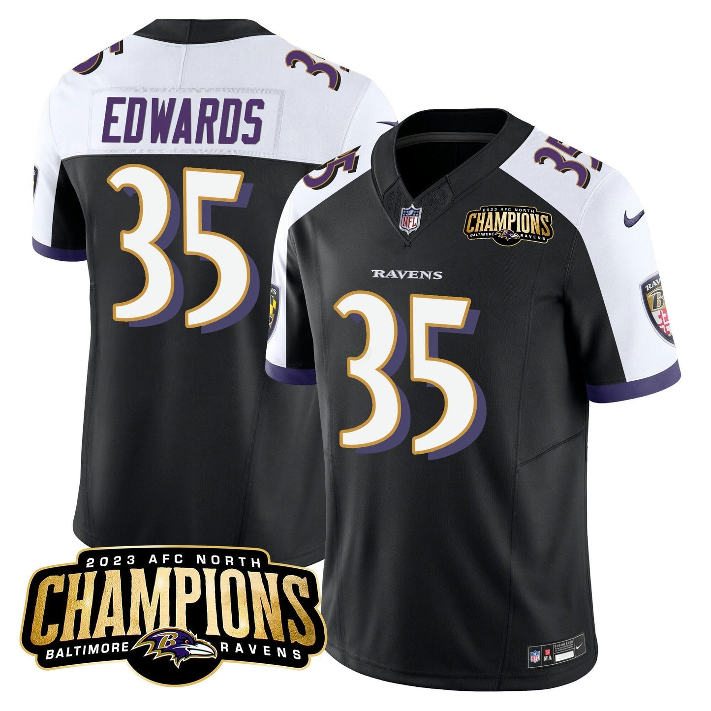 Camisa NFL Men’s 2023 AFC North Champions Patch Vapor Limited Jersey