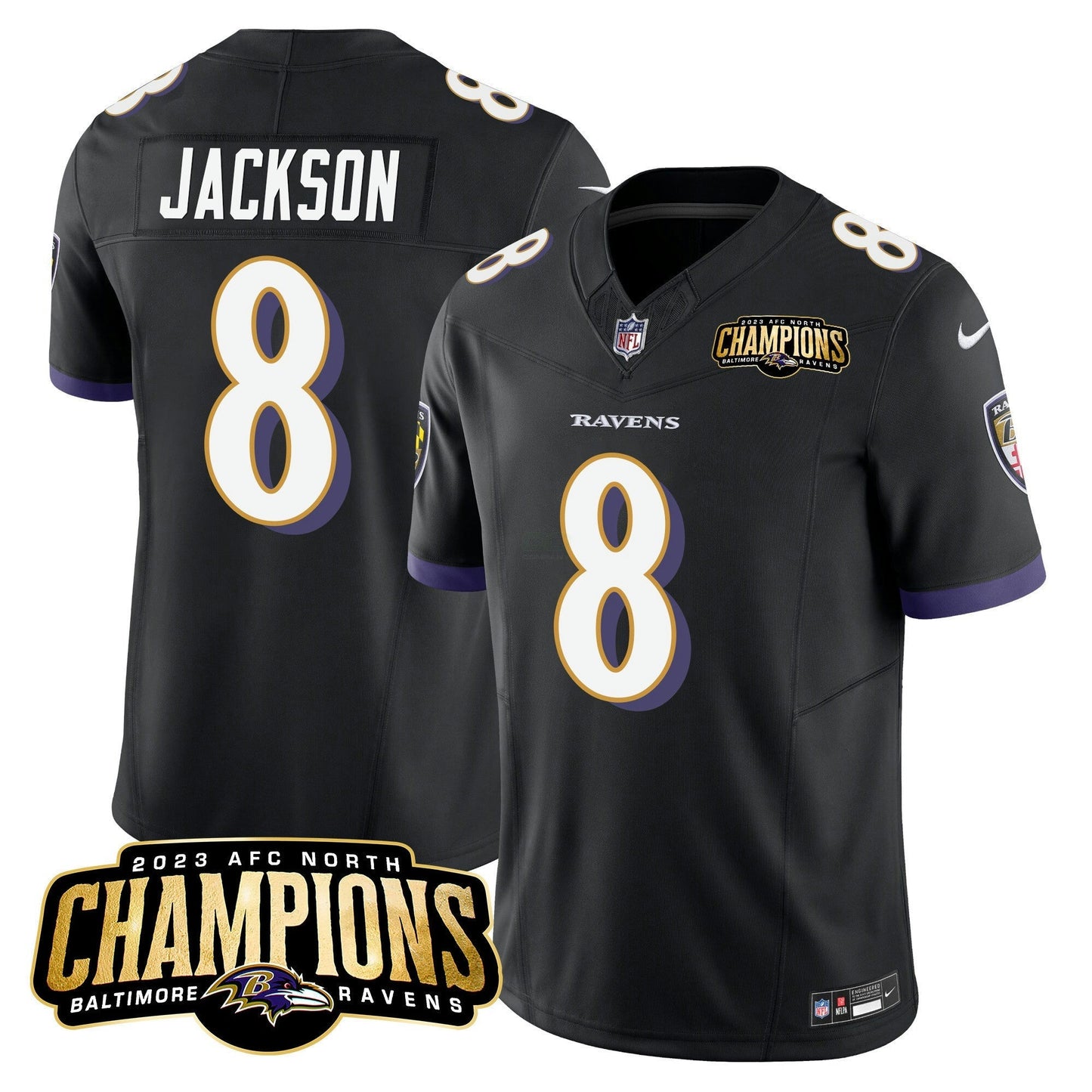Camisa NFL Men’s 2023 AFC North Champions Patch Vapor Limited Jersey