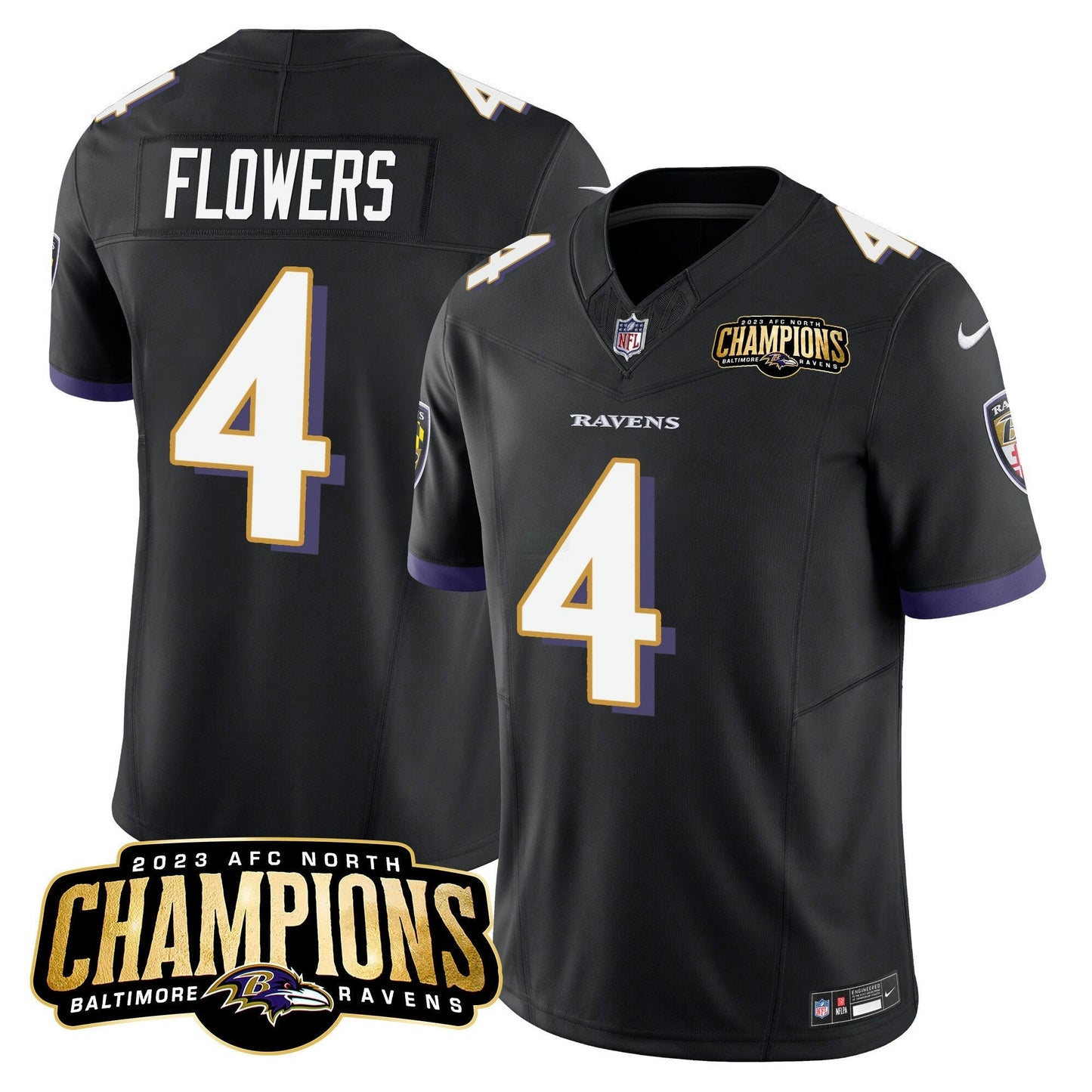 Camisa NFL Men’s 2023 AFC North Champions Patch Vapor Limited Jersey