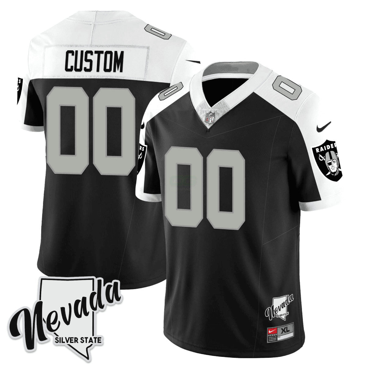 Camisa NFL Men’s 2023 Nevada Silver State Patch Vapor Jersey - Personalizada