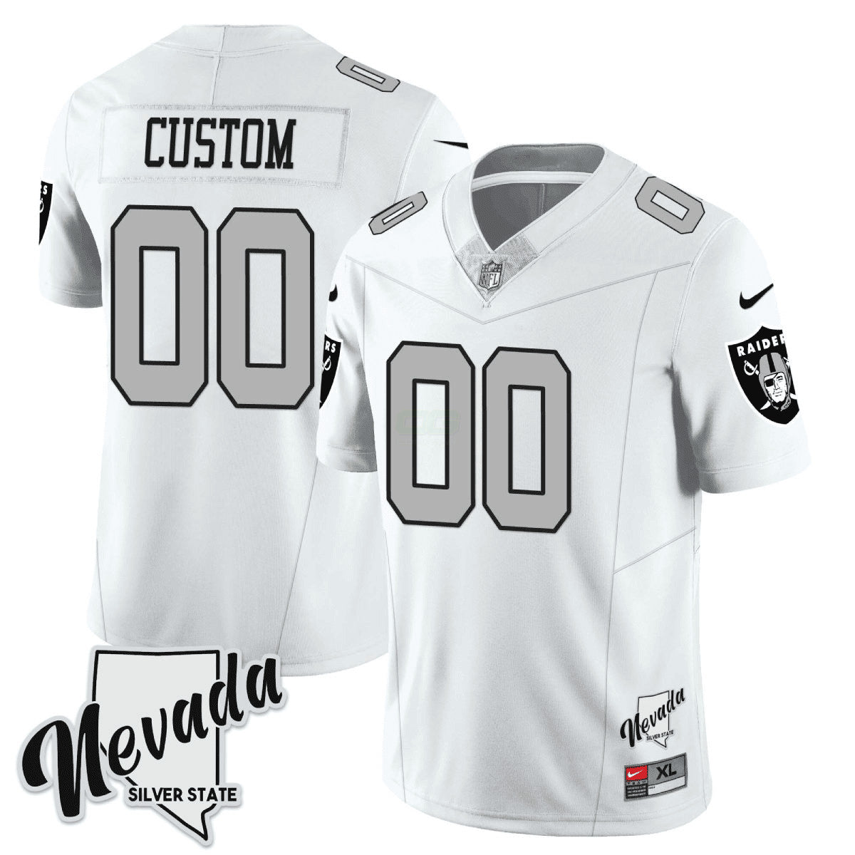 Camisa NFL Men’s 2023 Nevada Silver State Patch Vapor Jersey - Personalizada