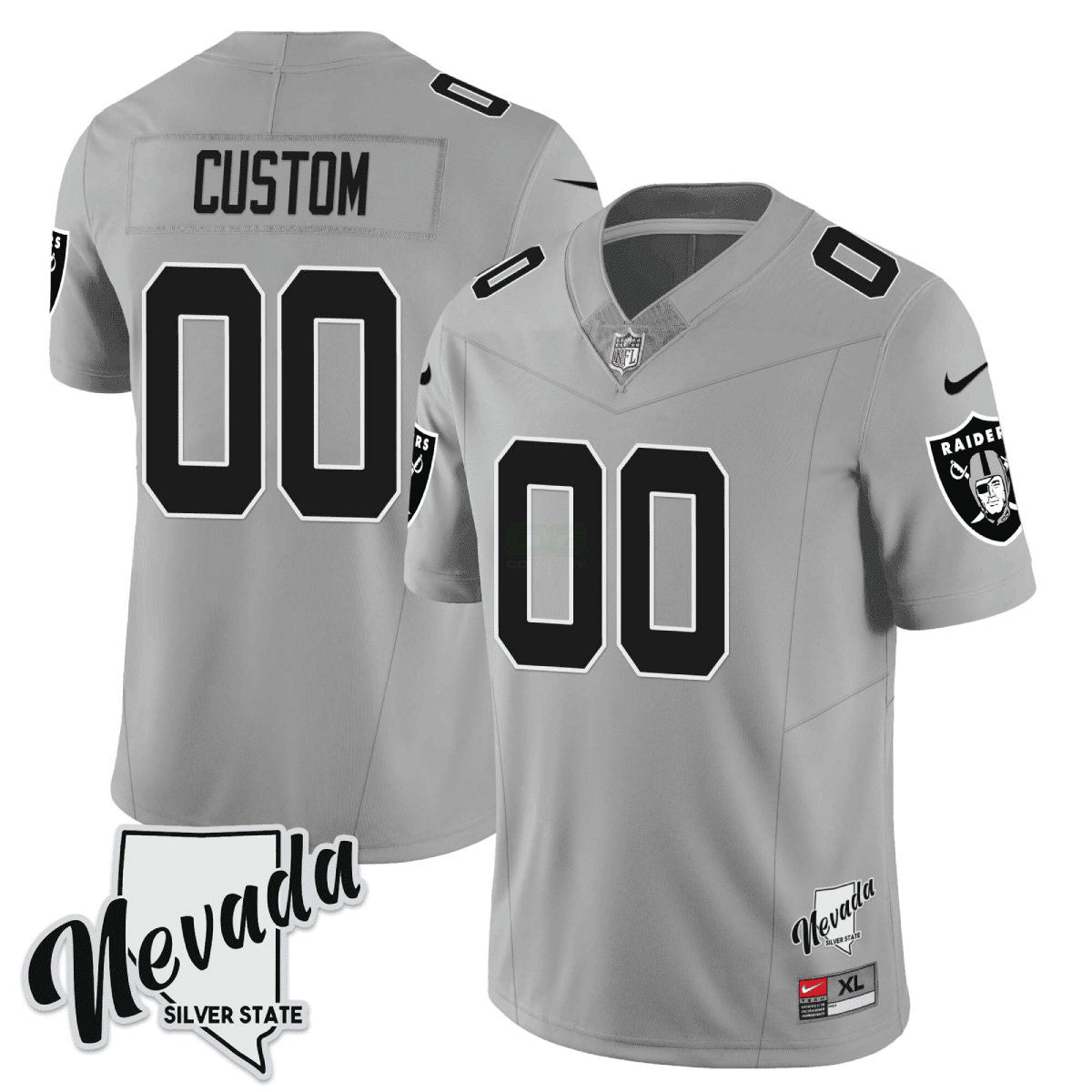 Camisa NFL Men’s 2023 Nevada Silver State Patch Vapor Jersey - Personalizada