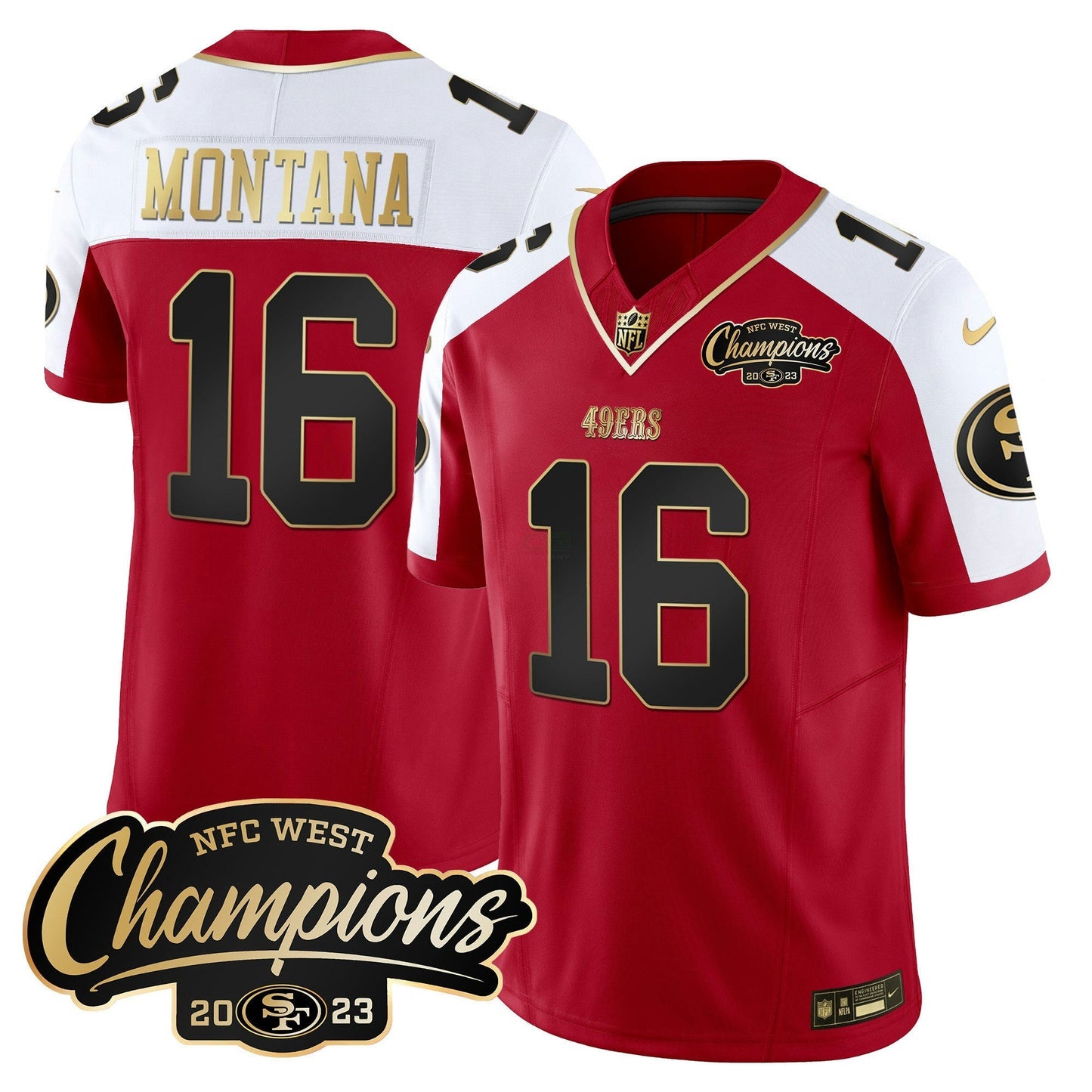 Camisa NFL Men’s 2023 NFC West Champions Patch Vapor Jersey