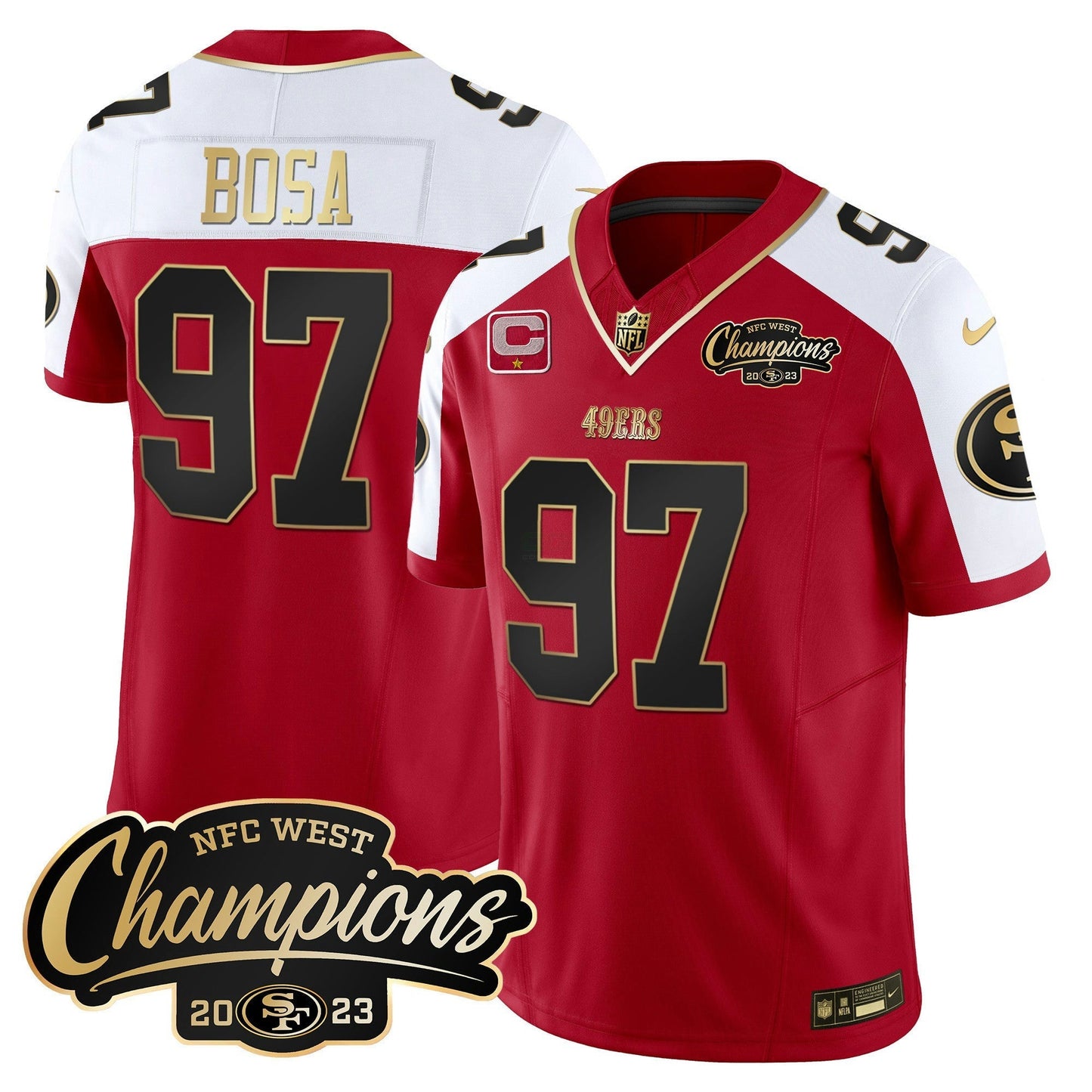 Camisa NFL Men’s 2023 NFC West Champions Patch Vapor Jersey