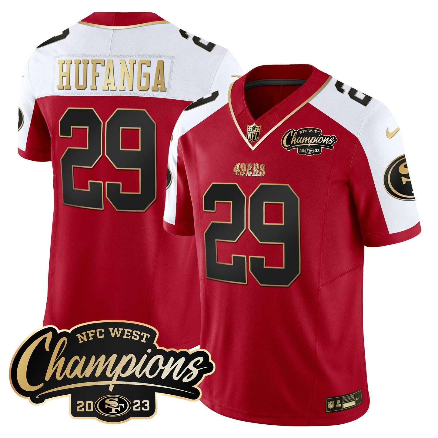 Camisa NFL Men’s 2023 NFC West Champions Patch Vapor Jersey