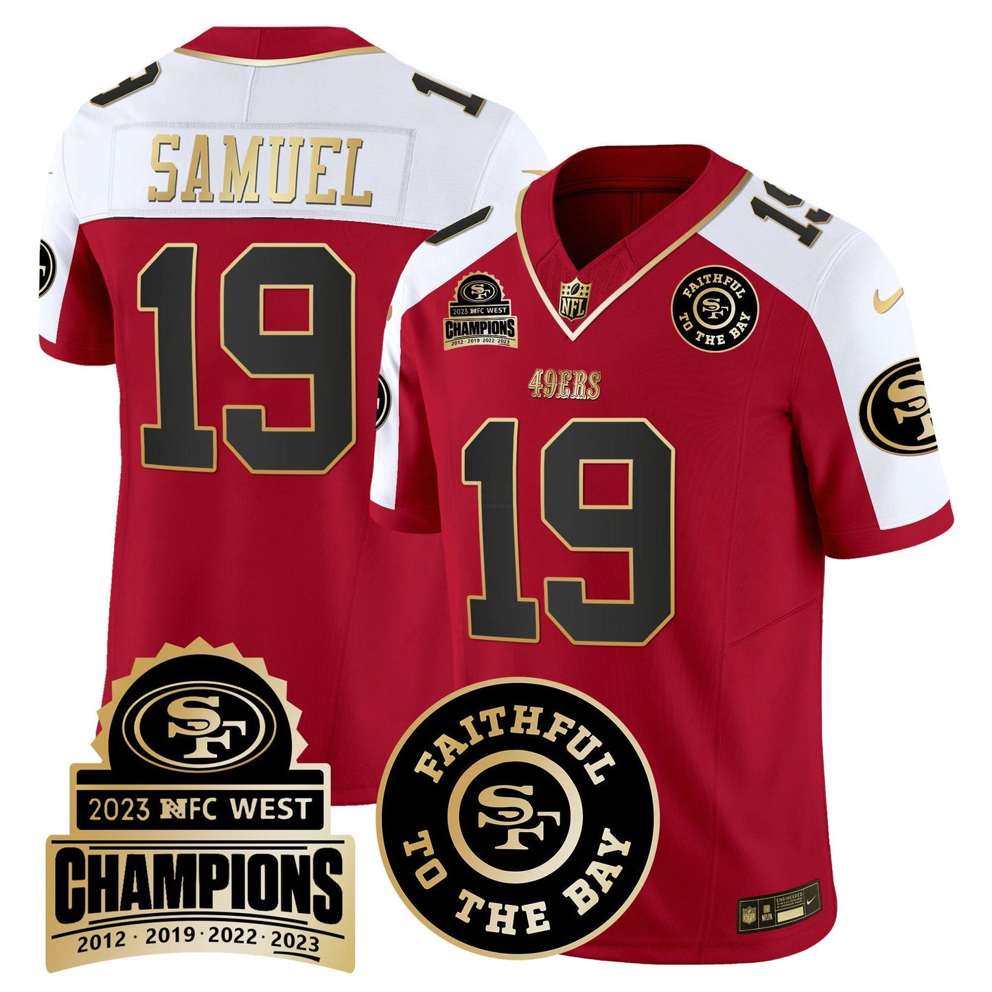 Camisa NFL Men’s 2023 NFC West Champions Patch Vapor Jersey V3