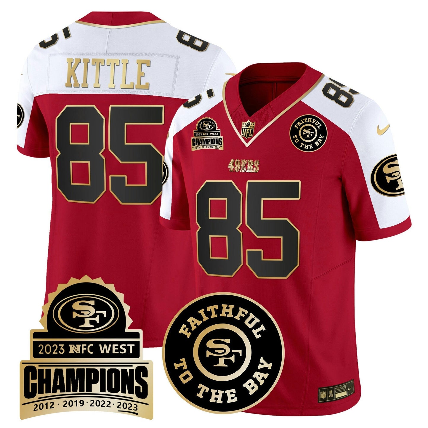 Camisa NFL Men’s 2023 NFC West Champions Patch Vapor Jersey V3