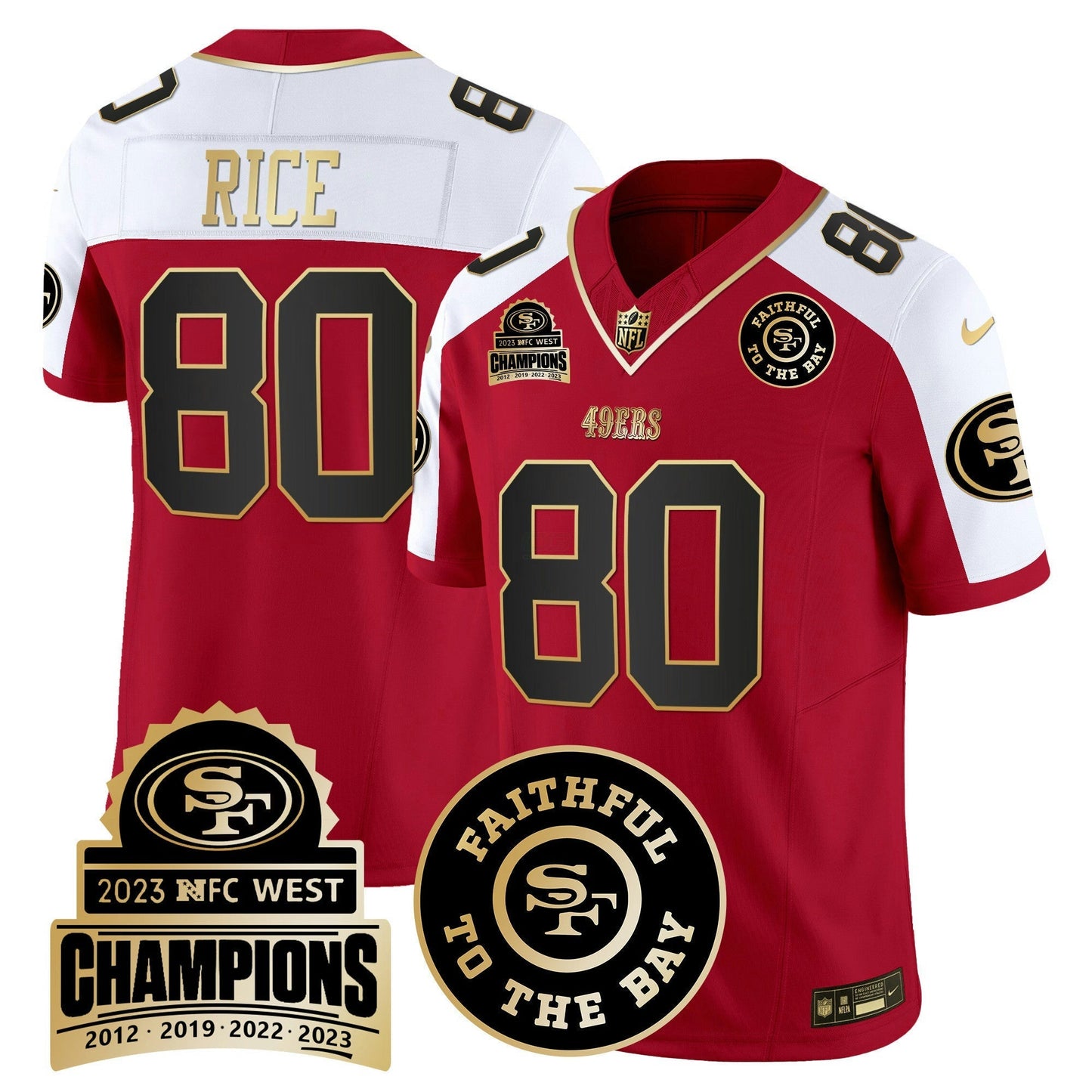 Camisa NFL Men’s 2023 NFC West Champions Patch Vapor Jersey V3