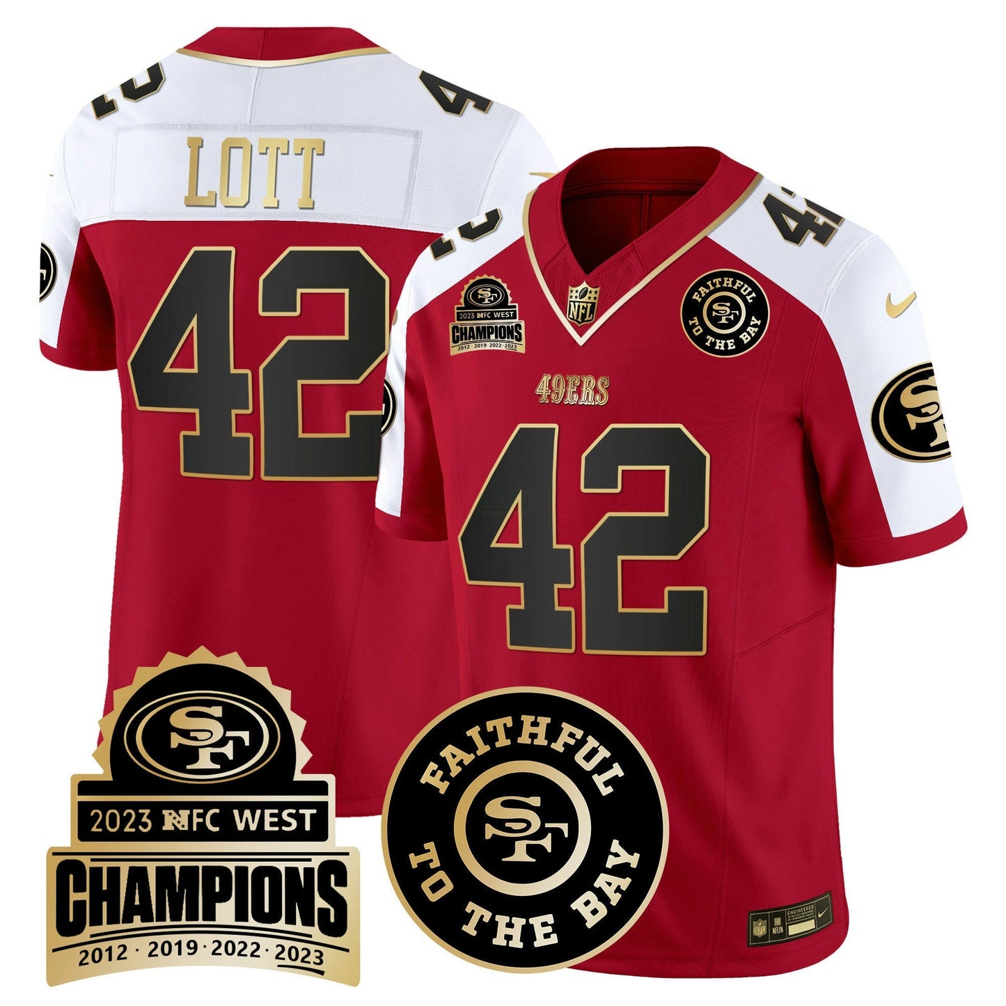Camisa NFL Men’s 2023 NFC West Champions Patch Vapor Jersey V3