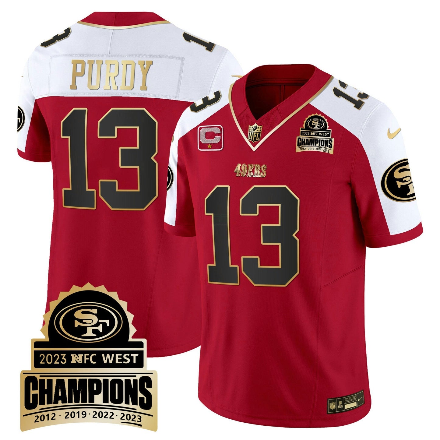 Camisa NFL Men’s 2023 NFC West Champions Patch Vapor Jersey V4