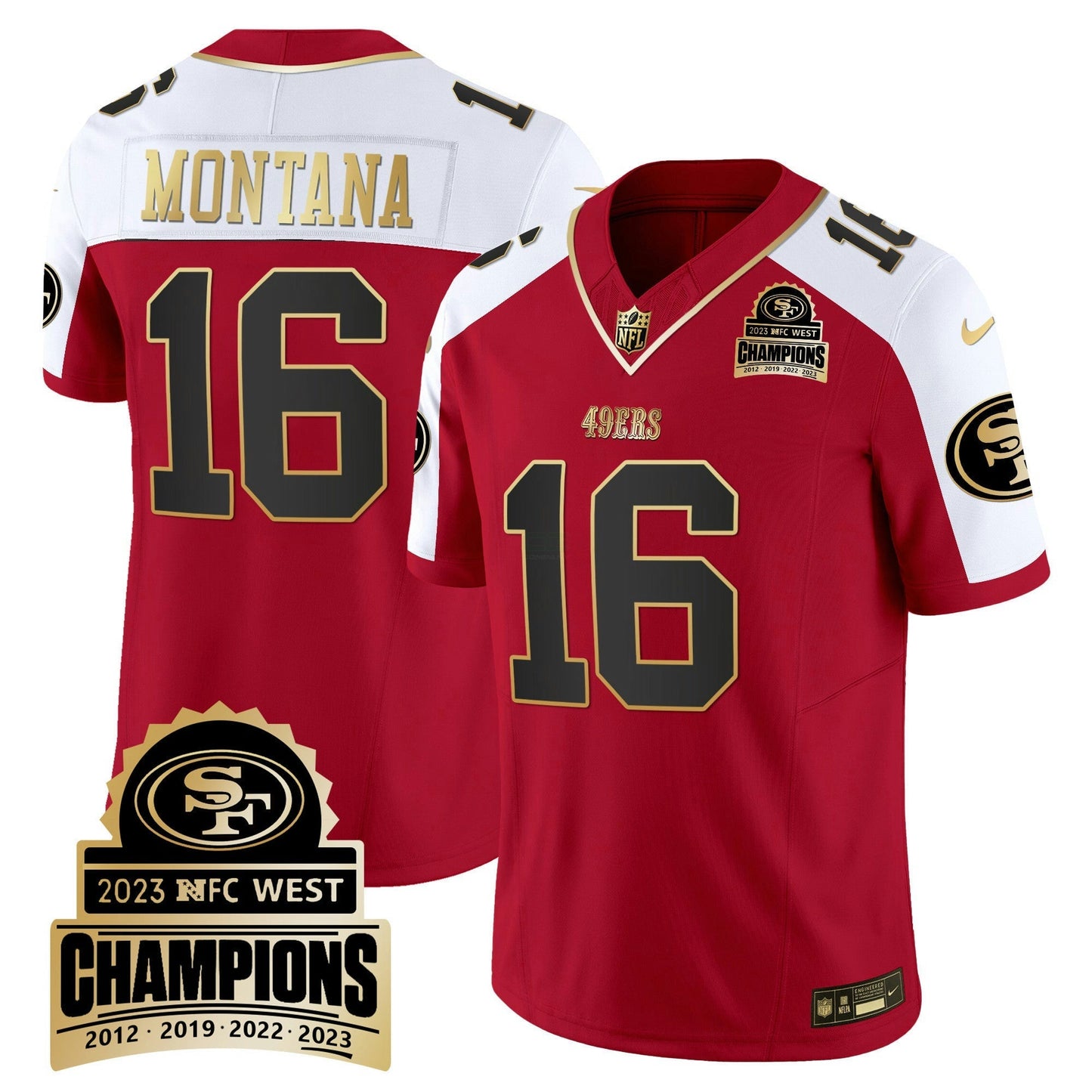 Camisa NFL Men’s 2023 NFC West Champions Patch Vapor Jersey V4