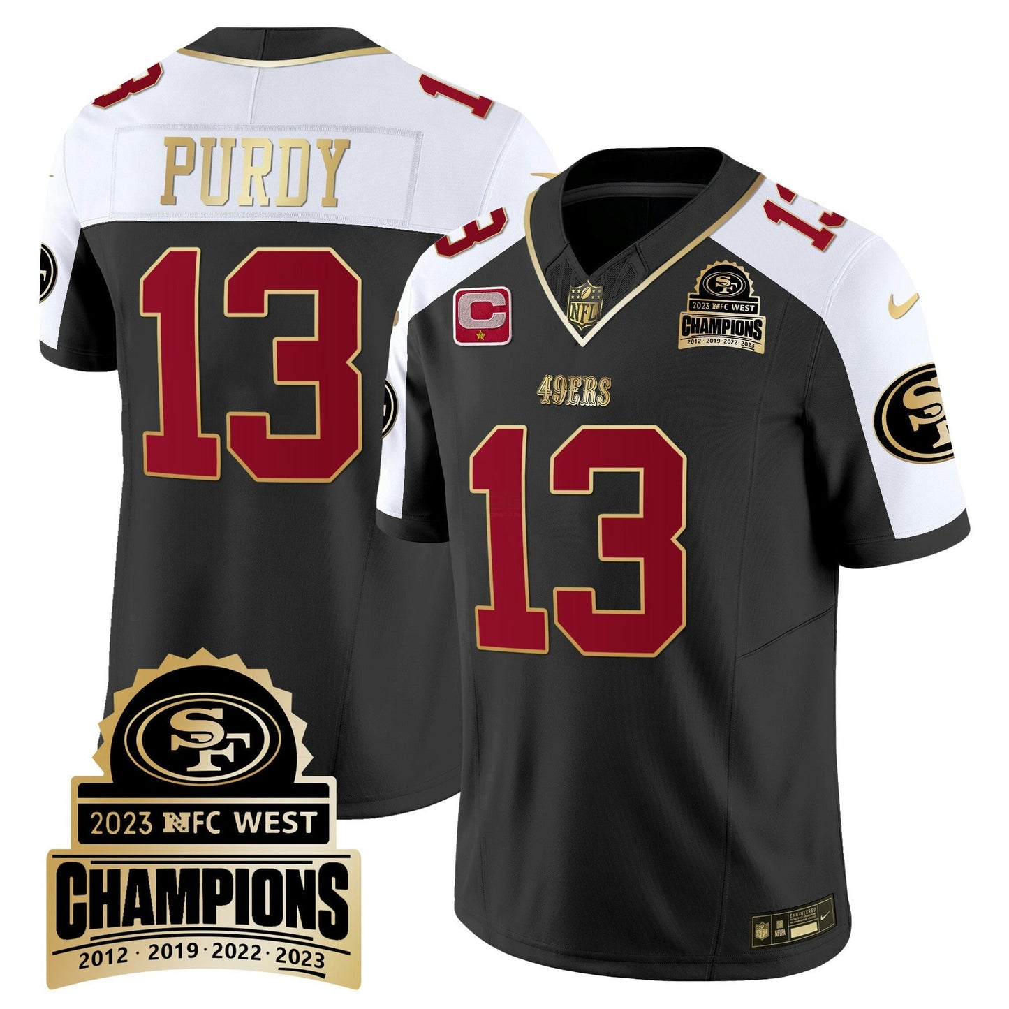 Camisa NFL Men’s 2023 NFC West Champions Patch Vapor Jersey V4
