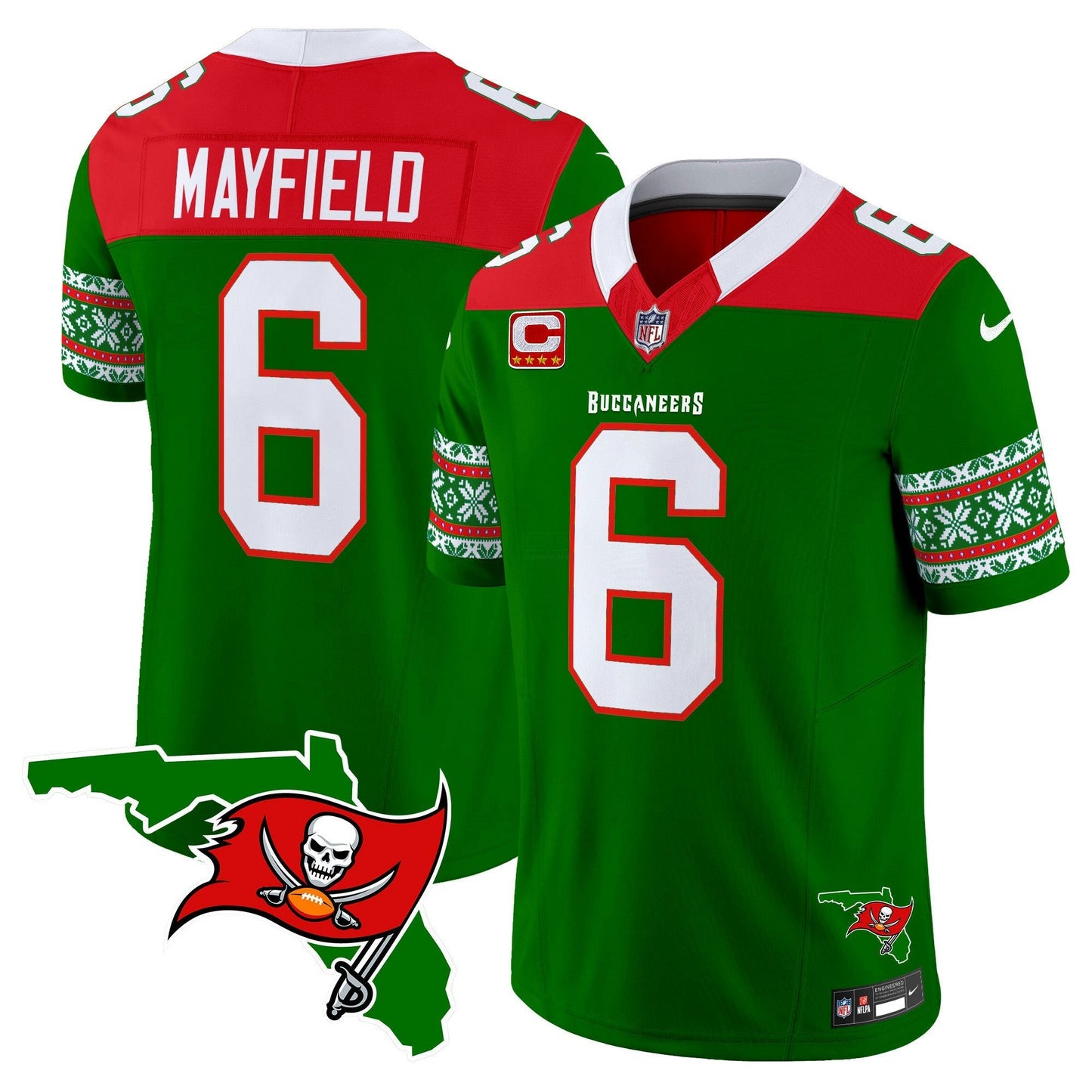Camisa NFL Tampa Bay Buccaneers Men’s 2024 Christmas Vapor Limited Jersey