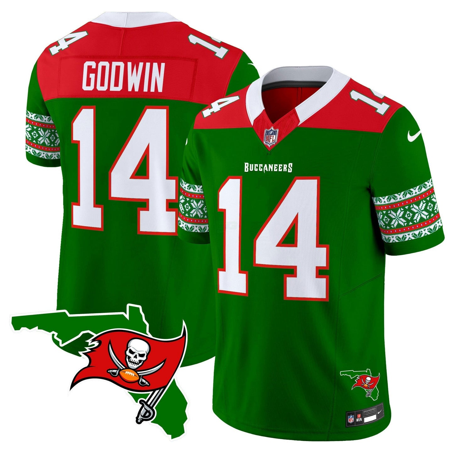 Camisa NFL Tampa Bay Buccaneers Men’s 2024 Christmas Vapor Limited Jersey