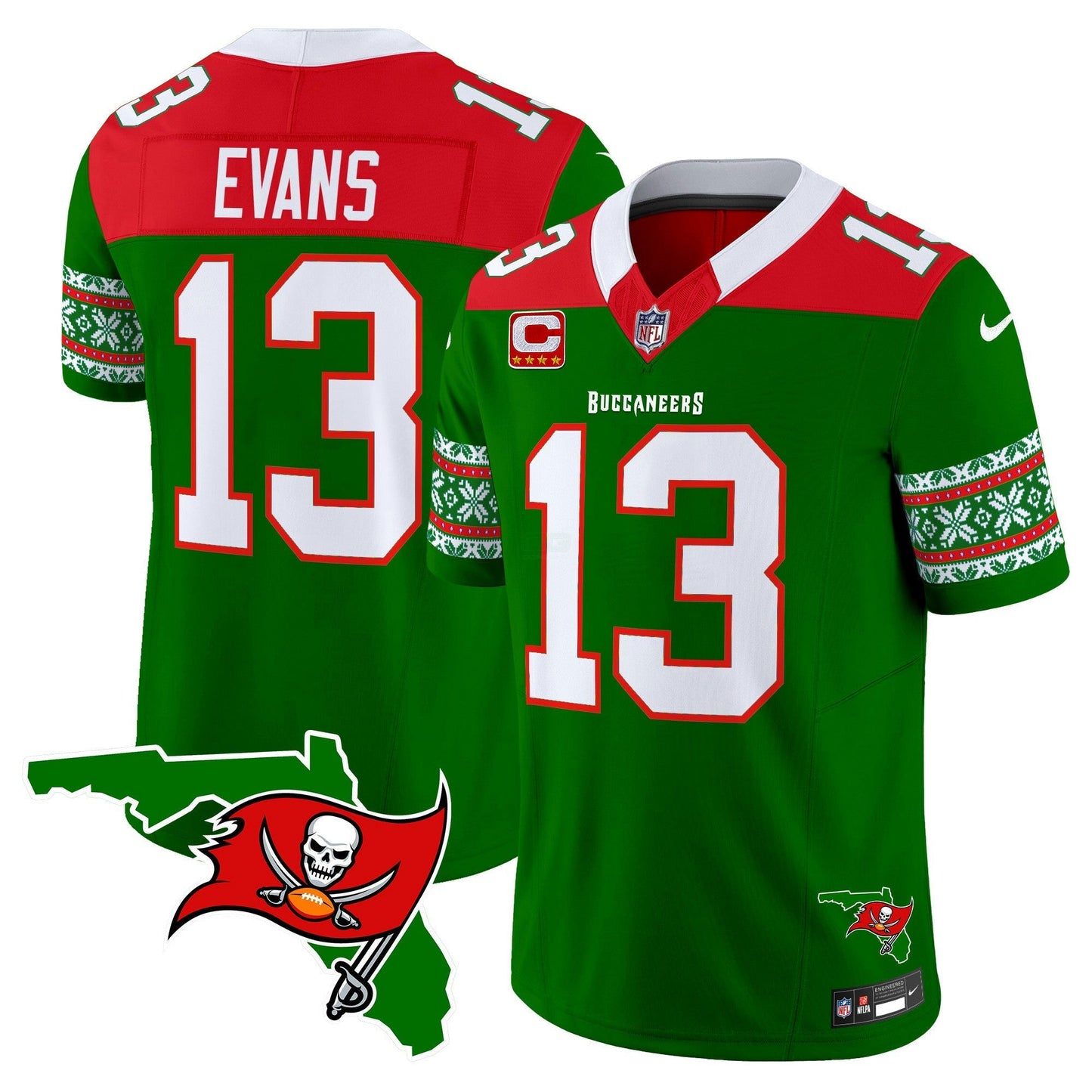 Camisa NFL Tampa Bay Buccaneers Men’s 2024 Christmas Vapor Limited Jersey