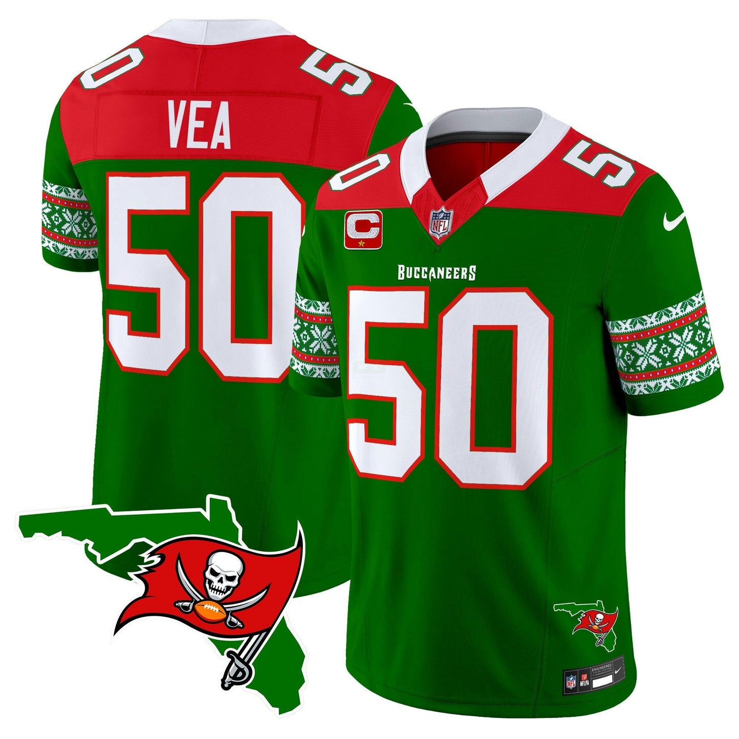 Camisa NFL Tampa Bay Buccaneers Men’s 2024 Christmas Vapor Limited Jersey