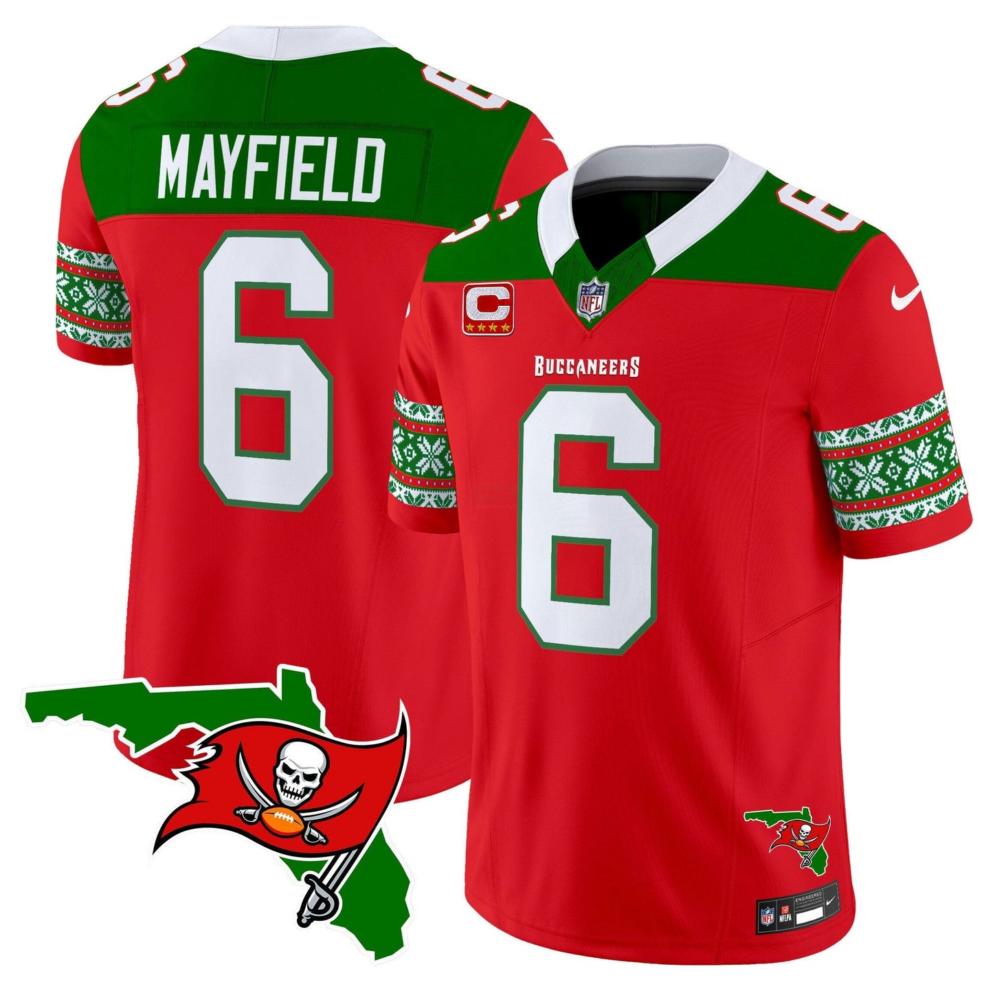 Camisa NFL Tampa Bay Buccaneers Men’s 2024 Christmas Vapor Limited Jersey