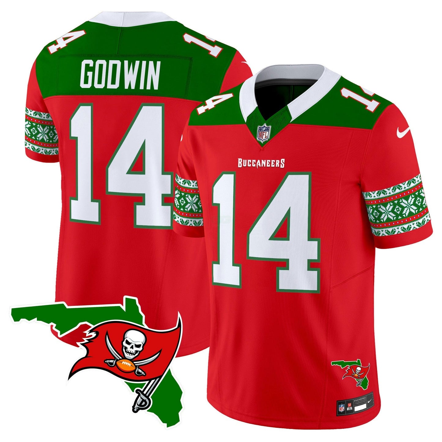 Camisa NFL Tampa Bay Buccaneers Men’s 2024 Christmas Vapor Limited Jersey