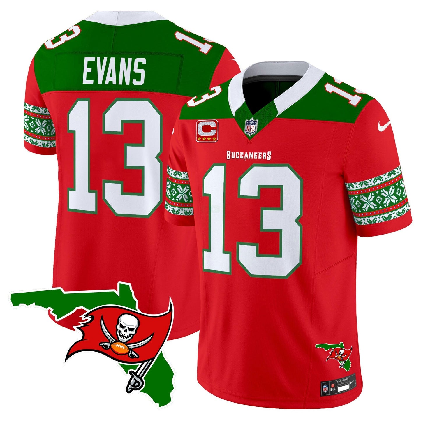 Camisa NFL Tampa Bay Buccaneers Men’s 2024 Christmas Vapor Limited Jersey