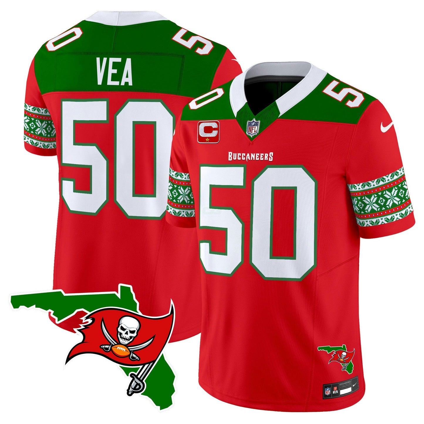 Camisa NFL Tampa Bay Buccaneers Men’s 2024 Christmas Vapor Limited Jersey