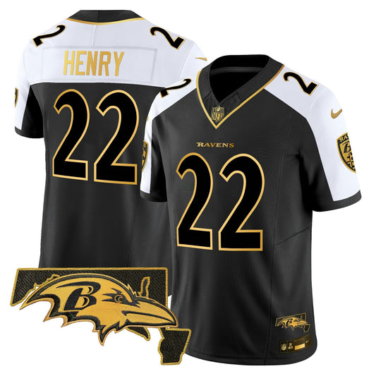 Camisa NFL Baltimore Ravens Men’s 2024 Dourada Vapor Limited Jersey