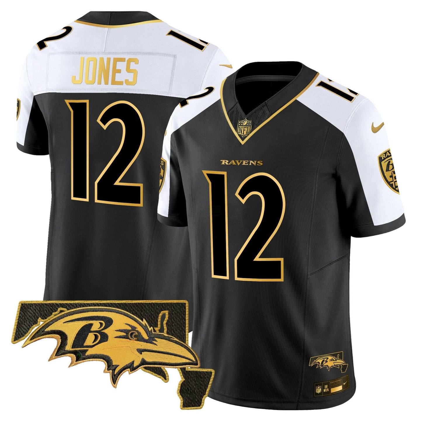 Camisa NFL Baltimore Ravens Men’s 2024 Dourada Vapor Limited Jersey
