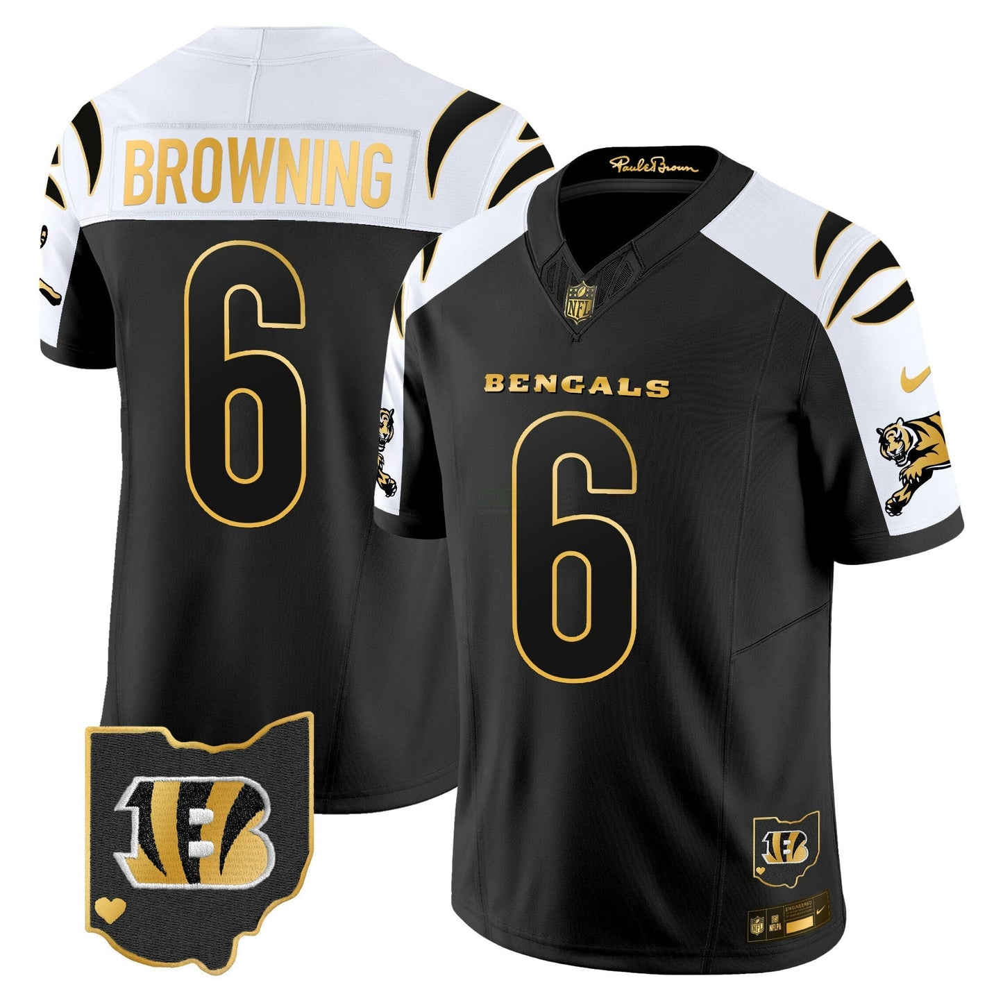 Camisa NFL Cincinnati Bengals Men’s 2024 Dourada Vapor Limited Jersey